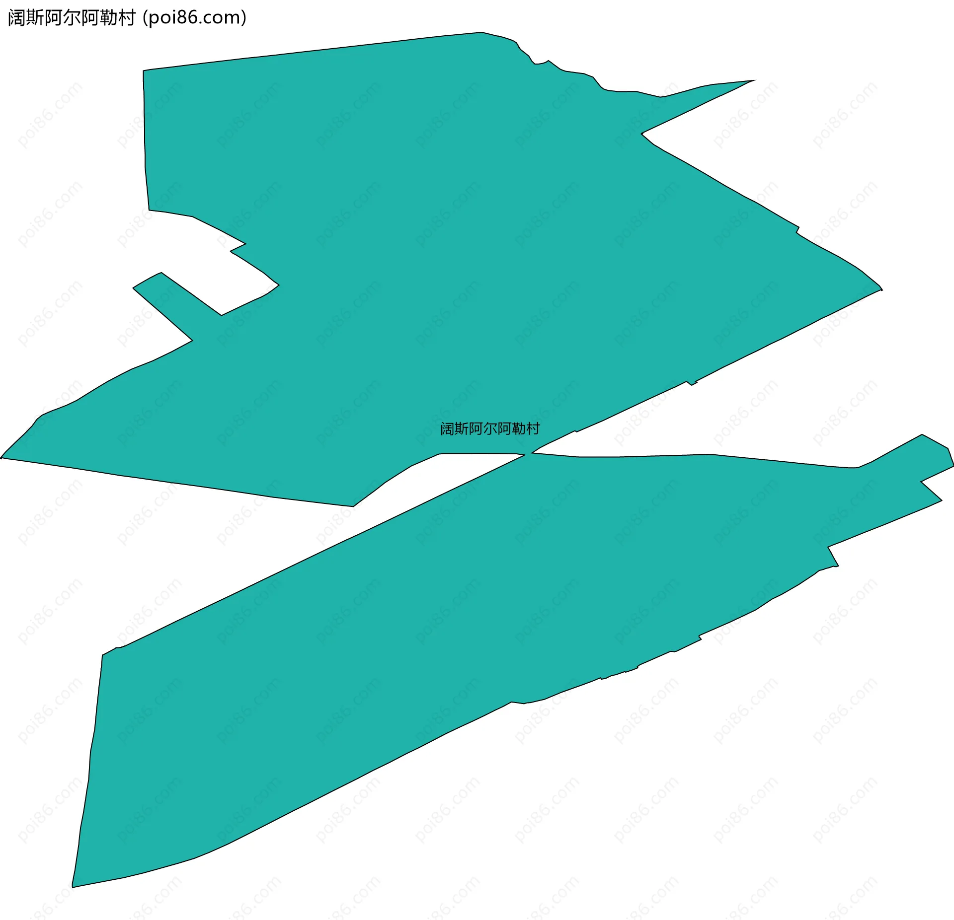 阔斯阿尔阿勒村边界地图