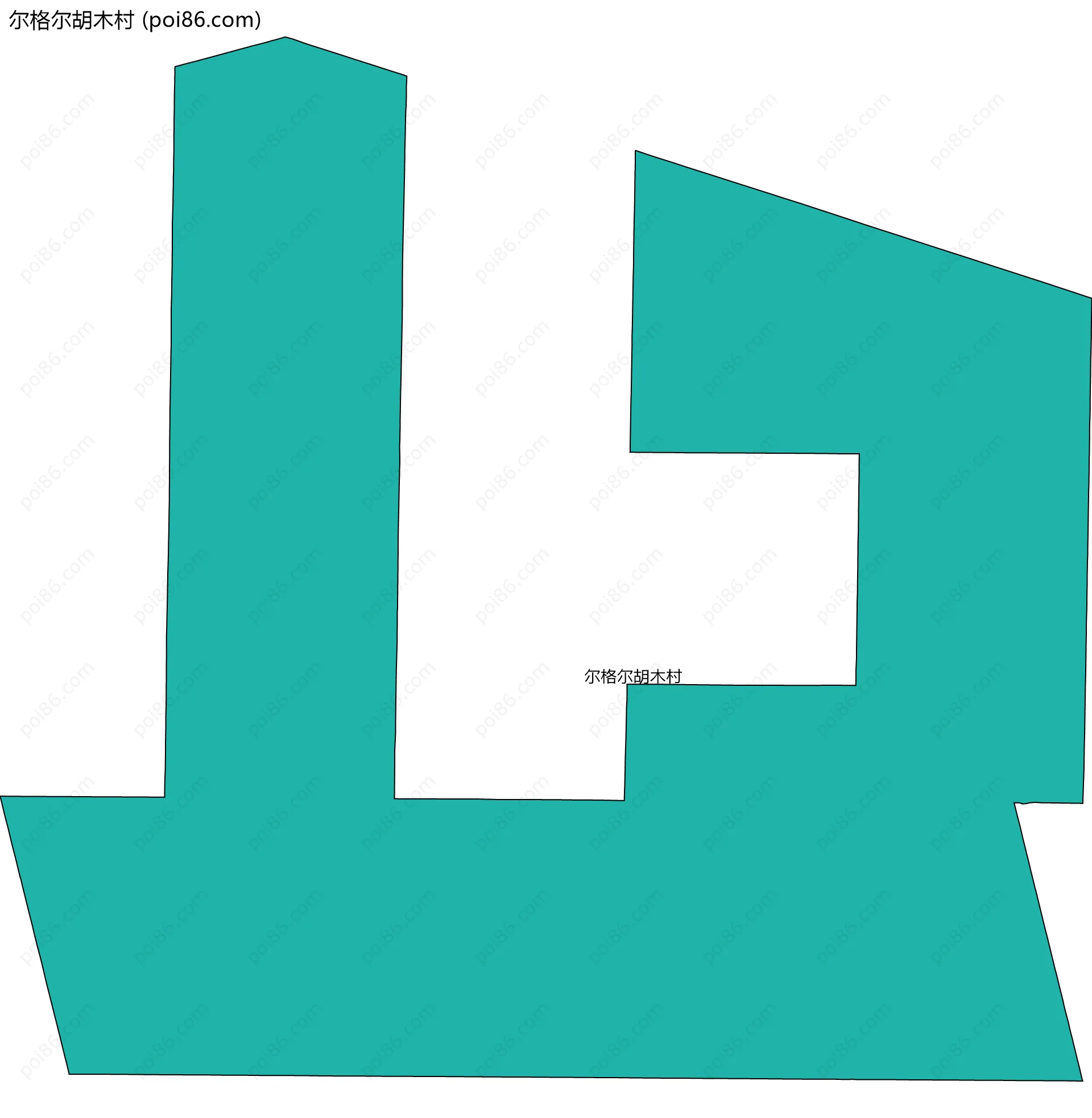 尔格尔胡木村边界地图