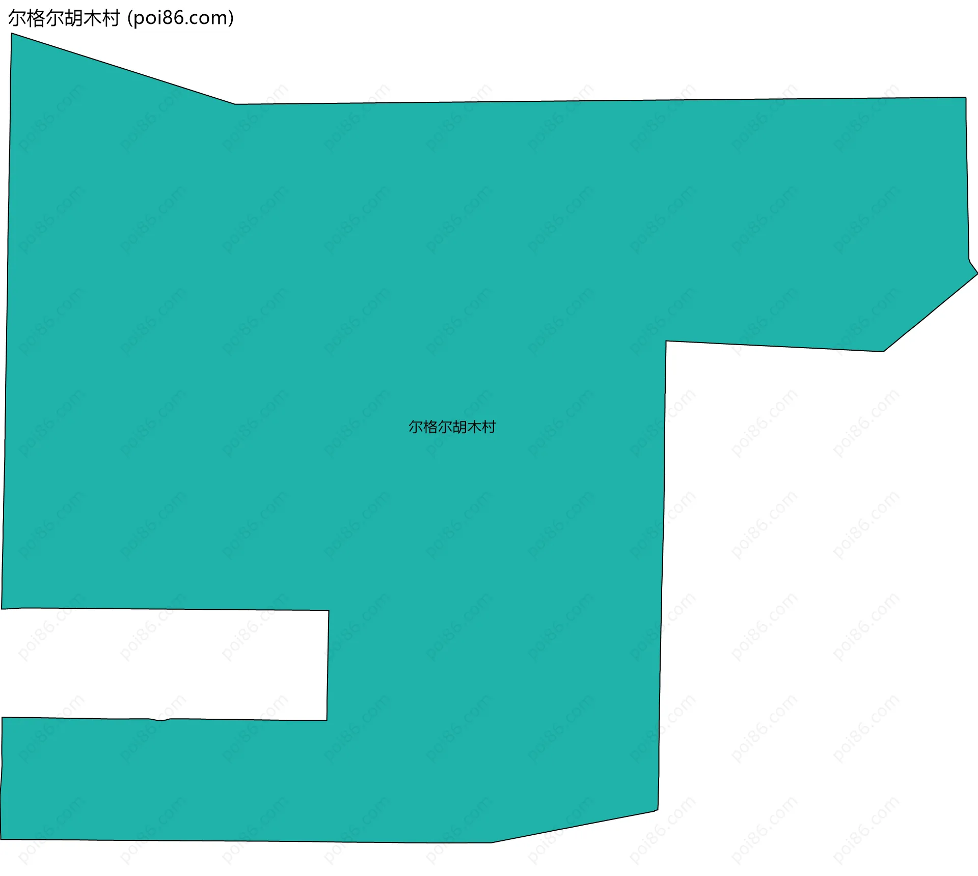 尔格尔胡木村边界地图
