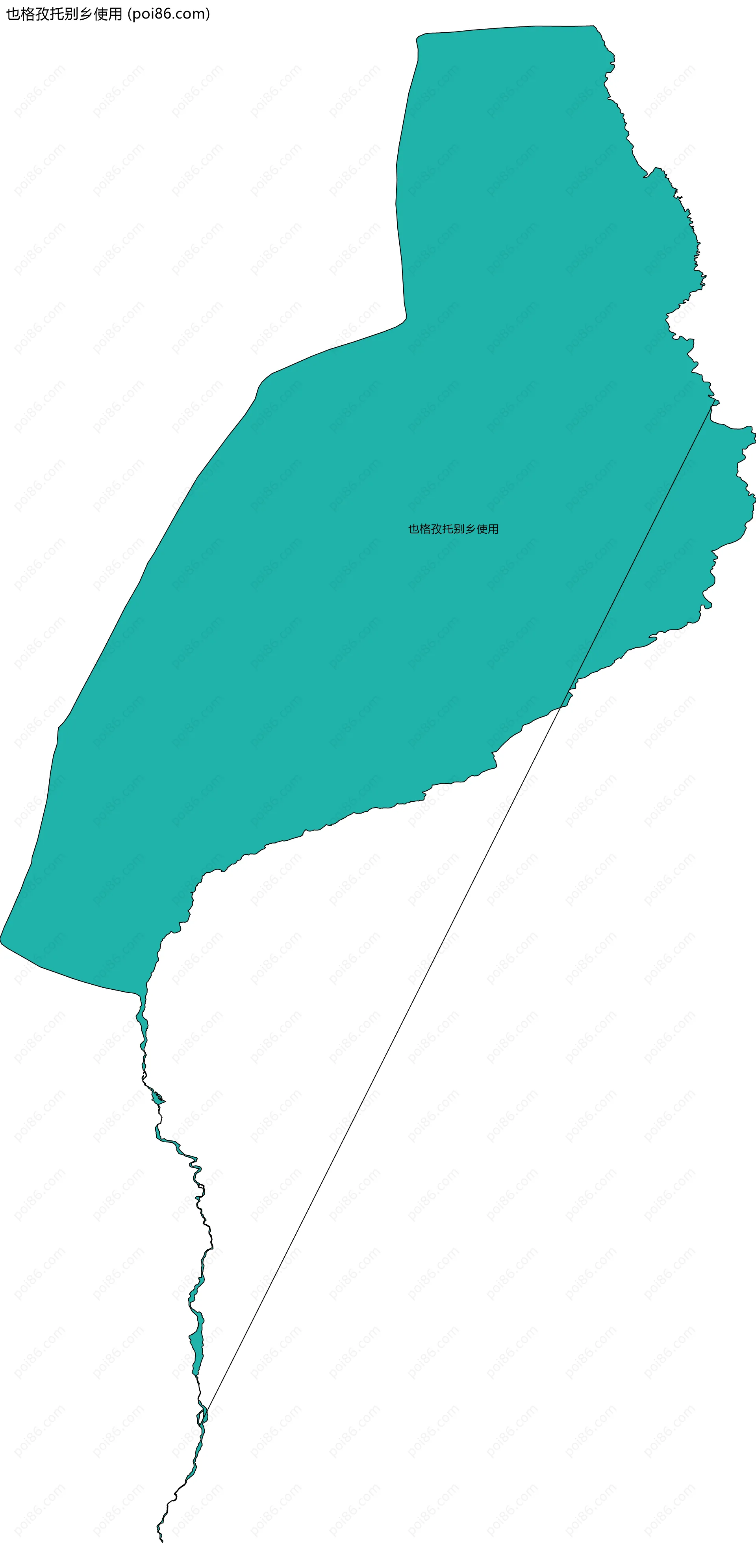 也格孜托别乡使用边界地图