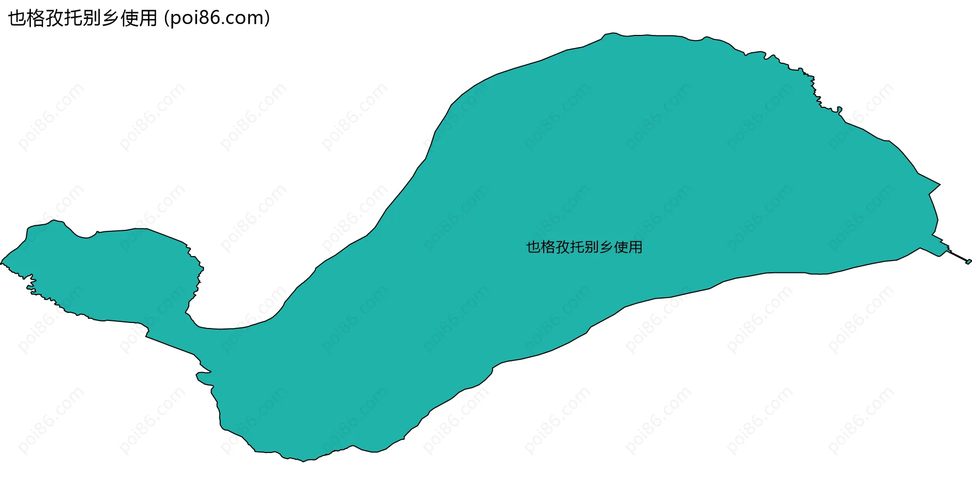也格孜托别乡使用边界地图