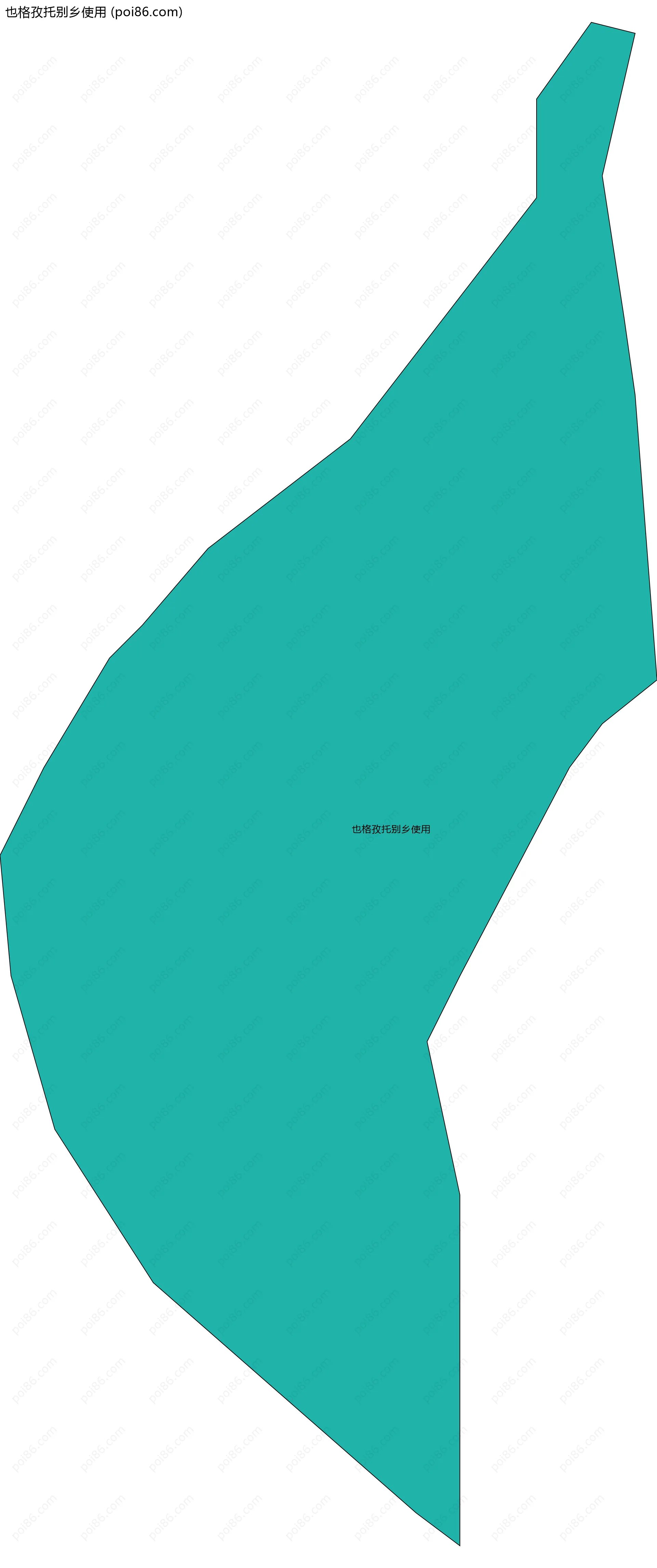 也格孜托别乡使用边界地图