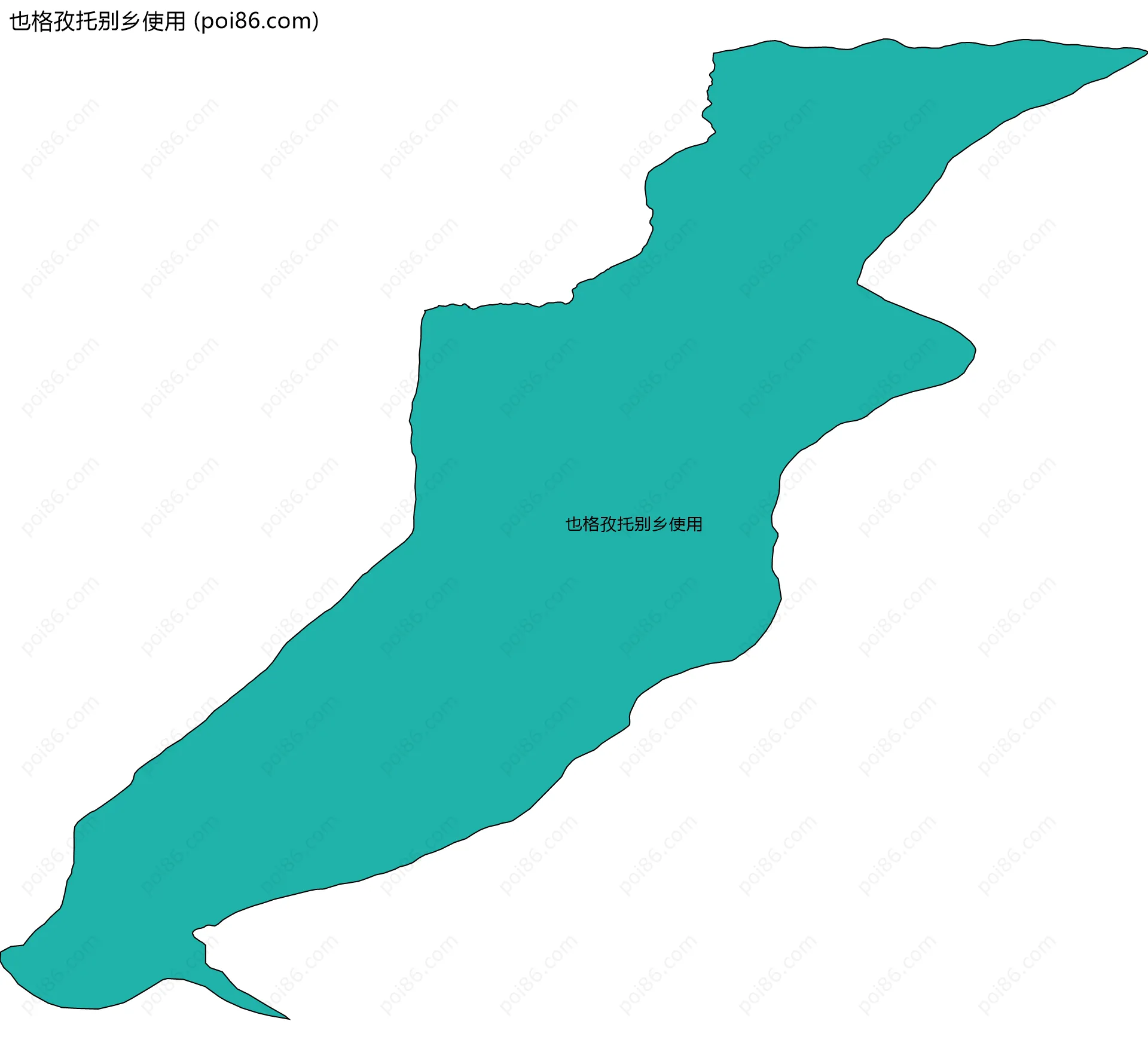 也格孜托别乡使用边界地图