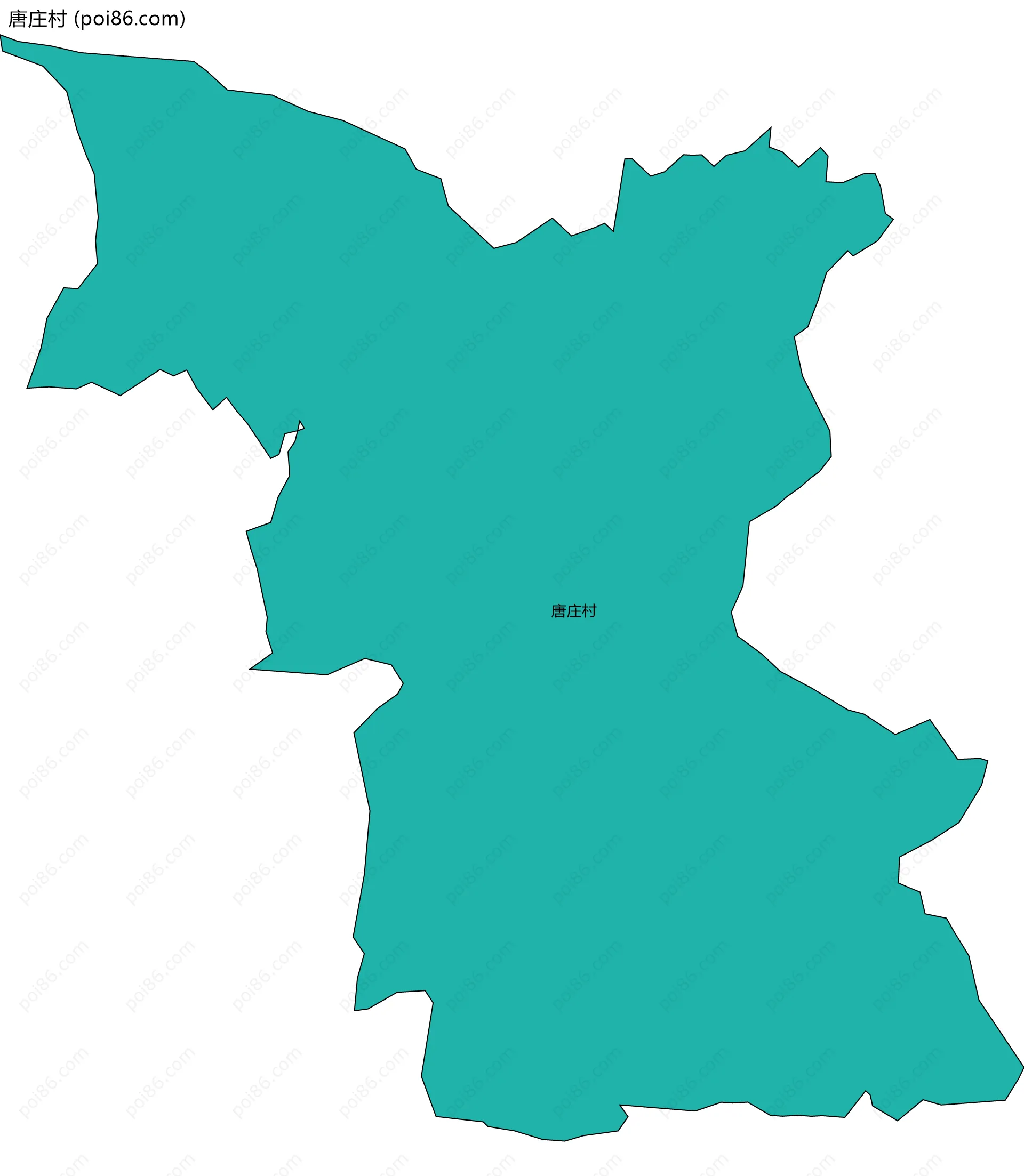 唐庄村边界地图