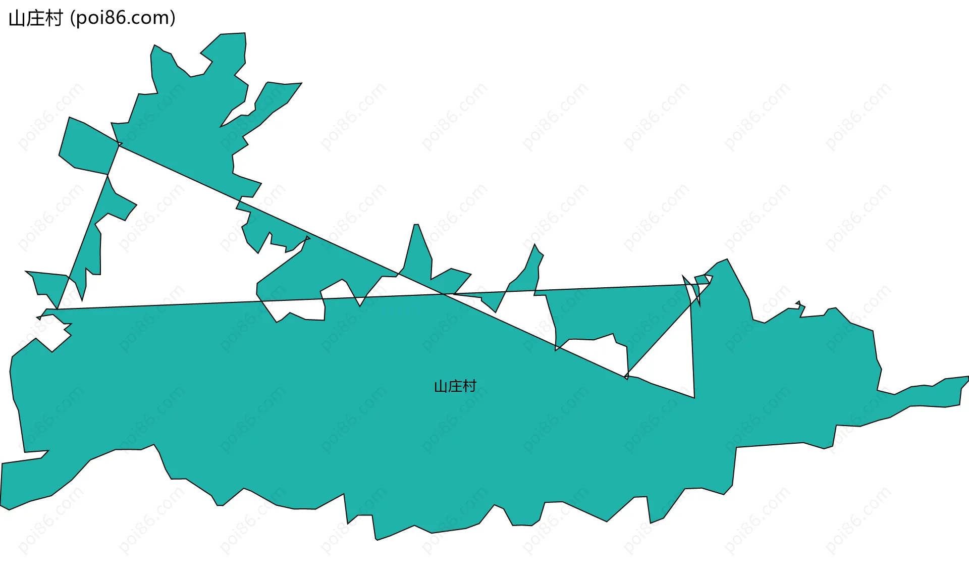 山庄村边界地图