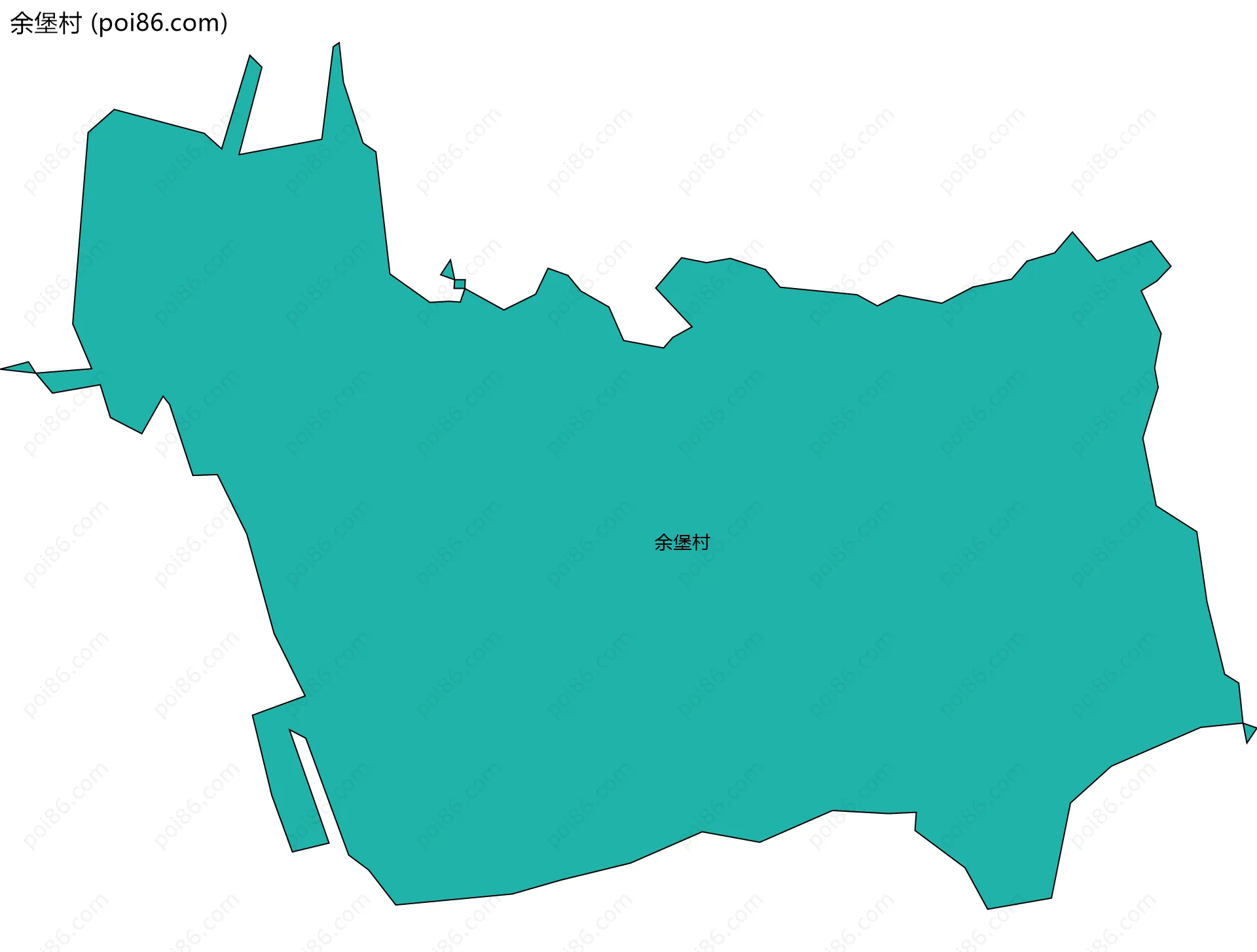 余堡村边界地图