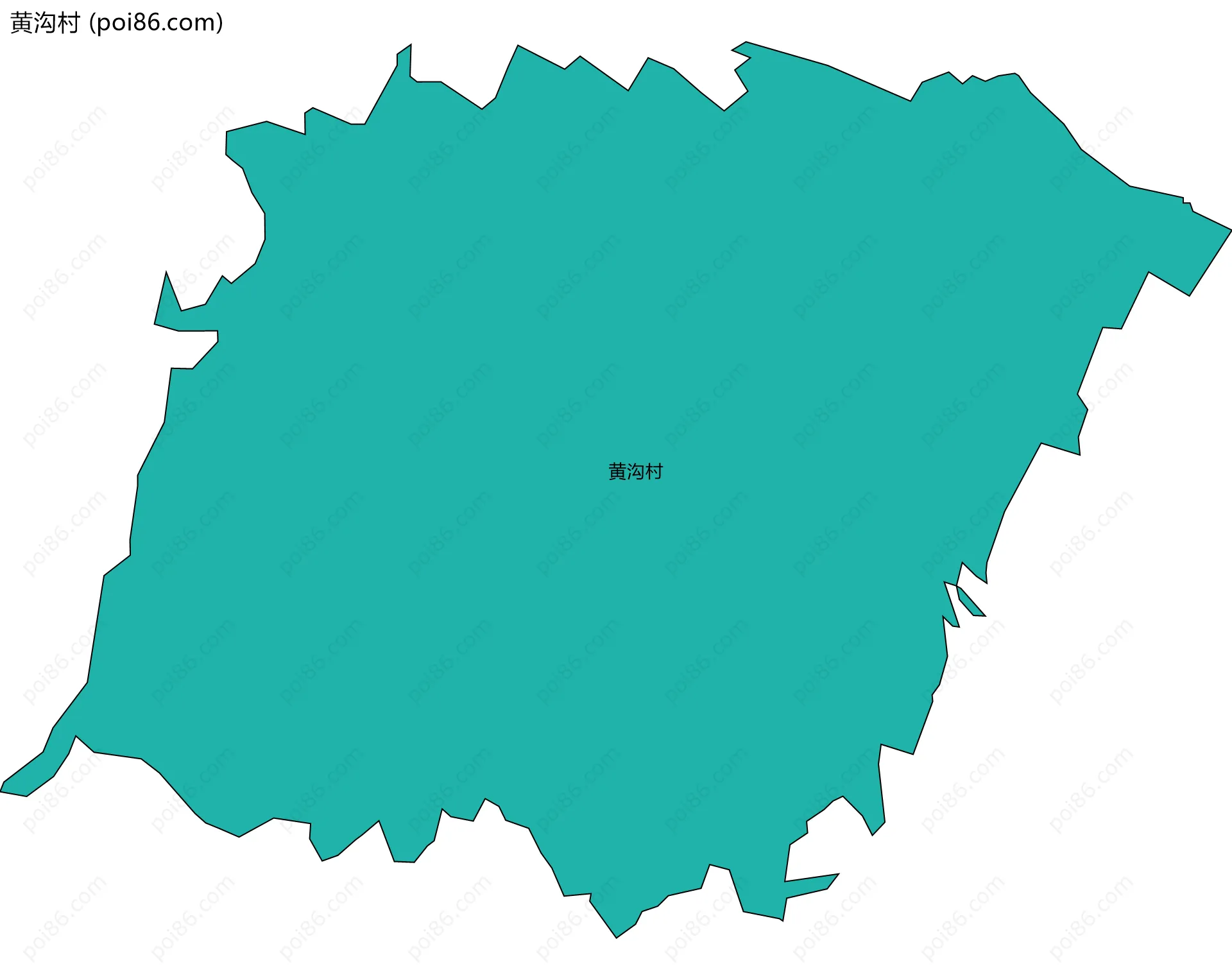 黄沟村边界地图