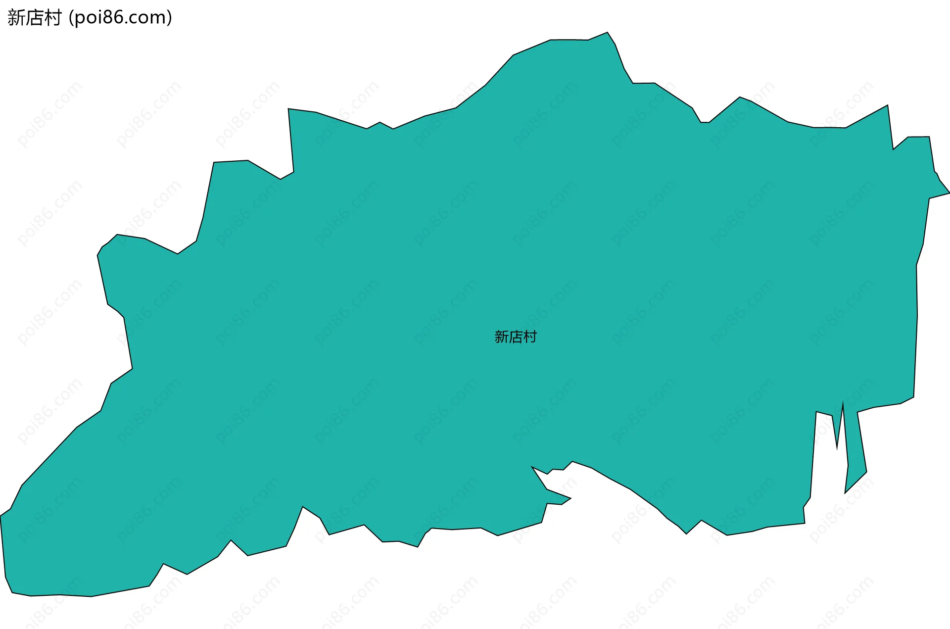 新店村边界地图