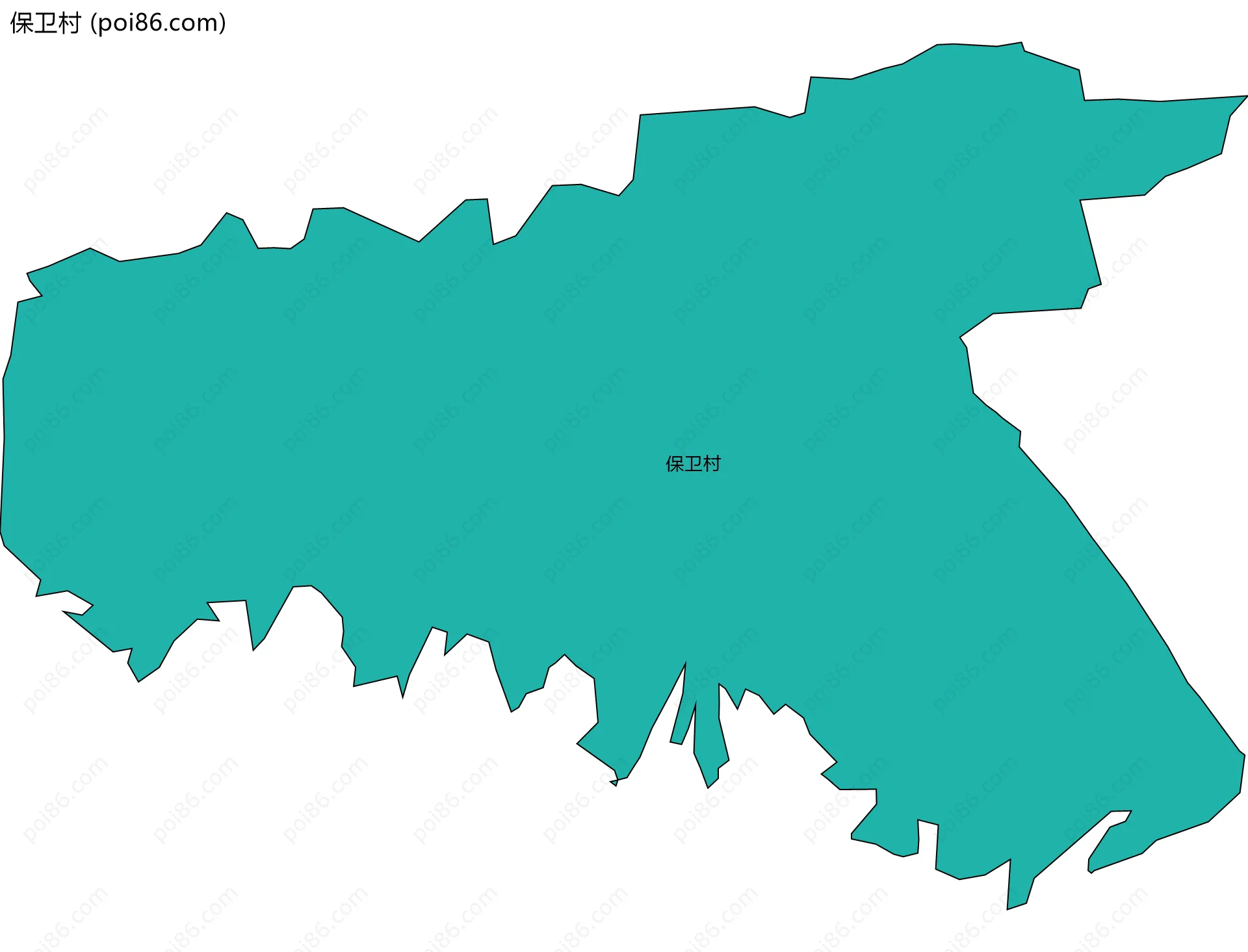 保卫村边界地图