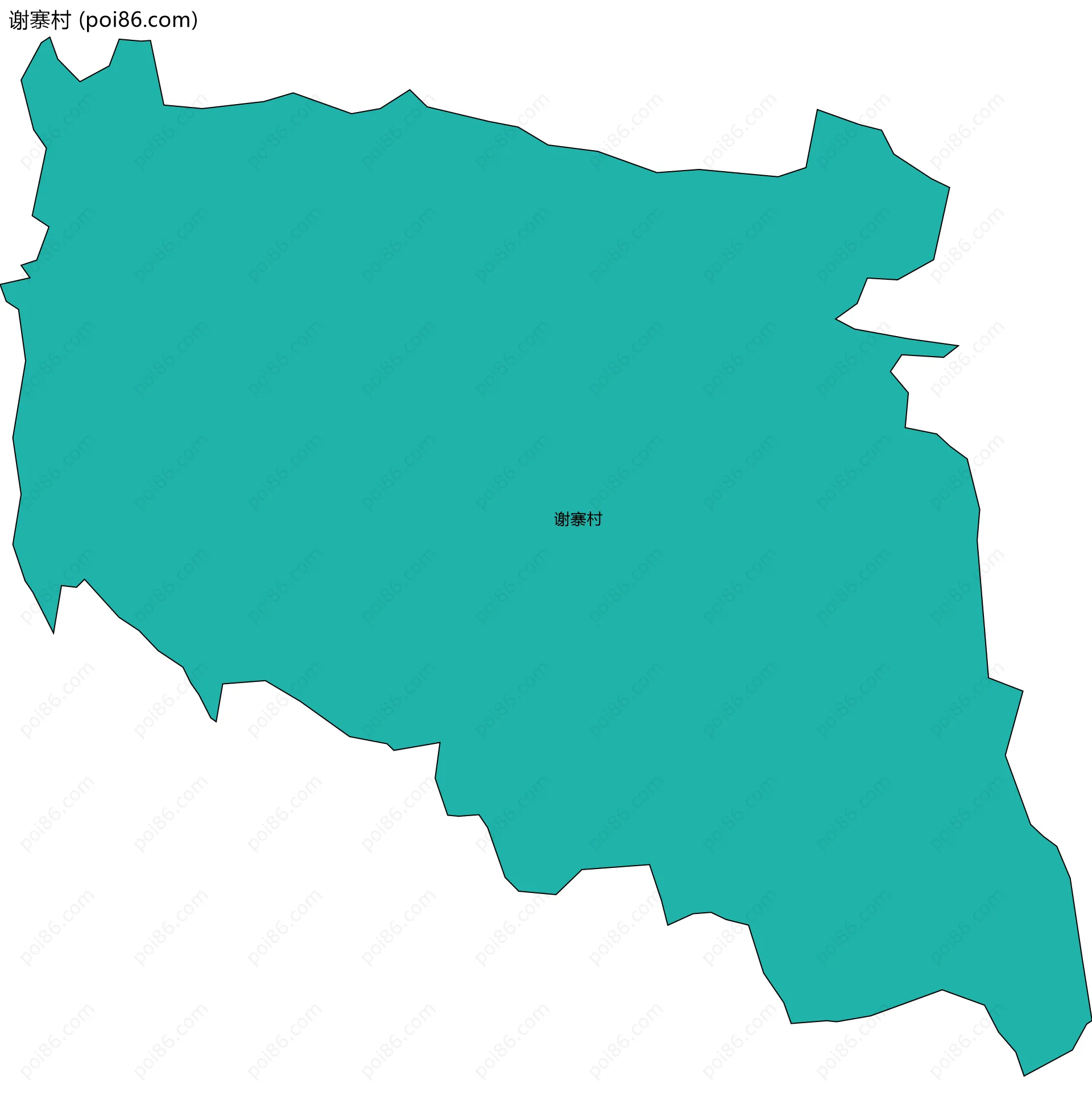 谢寨村边界地图