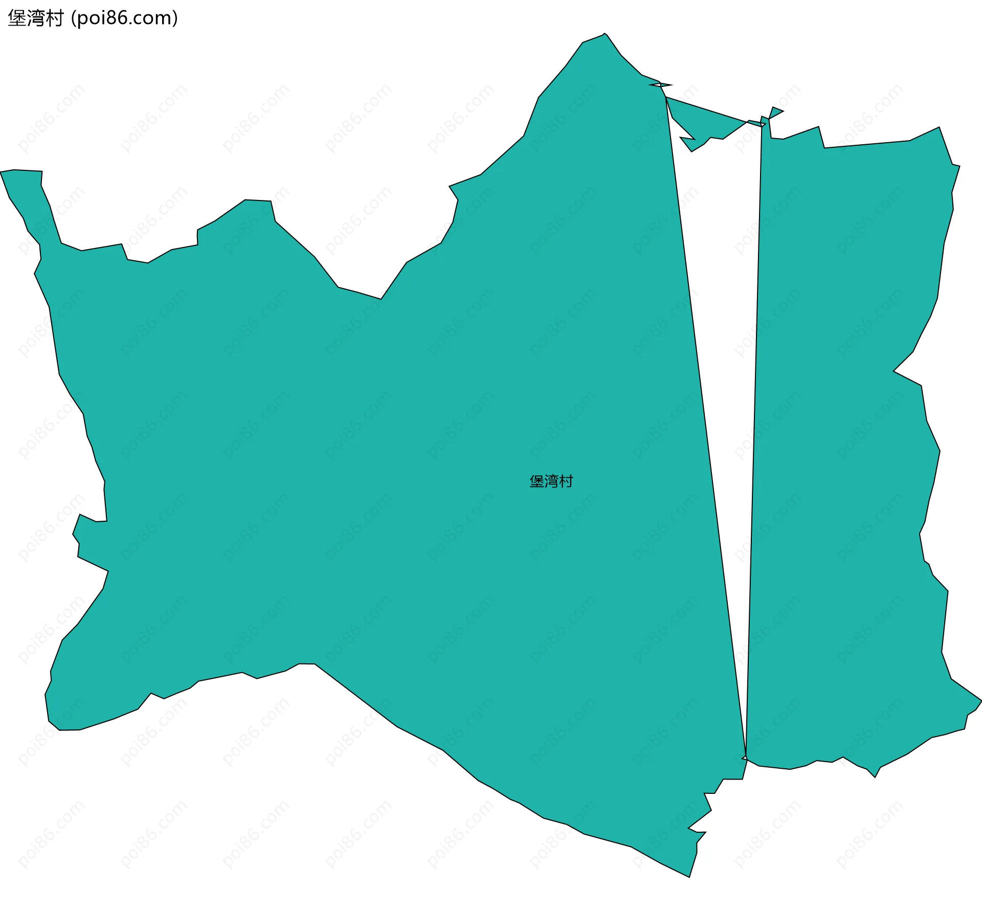 堡湾村边界地图