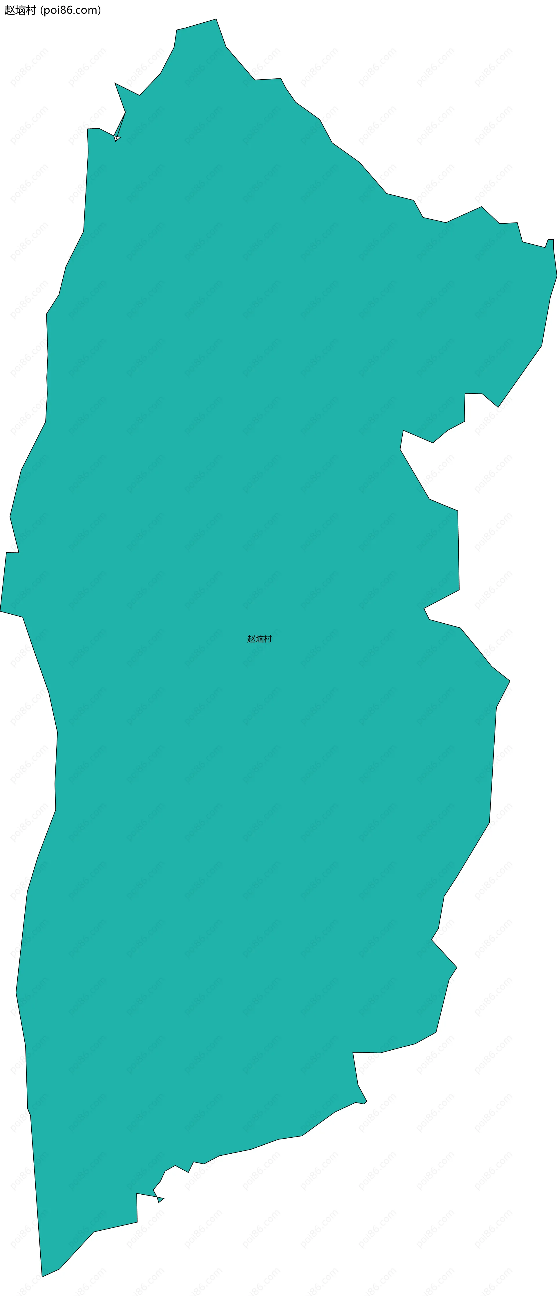赵垴村边界地图