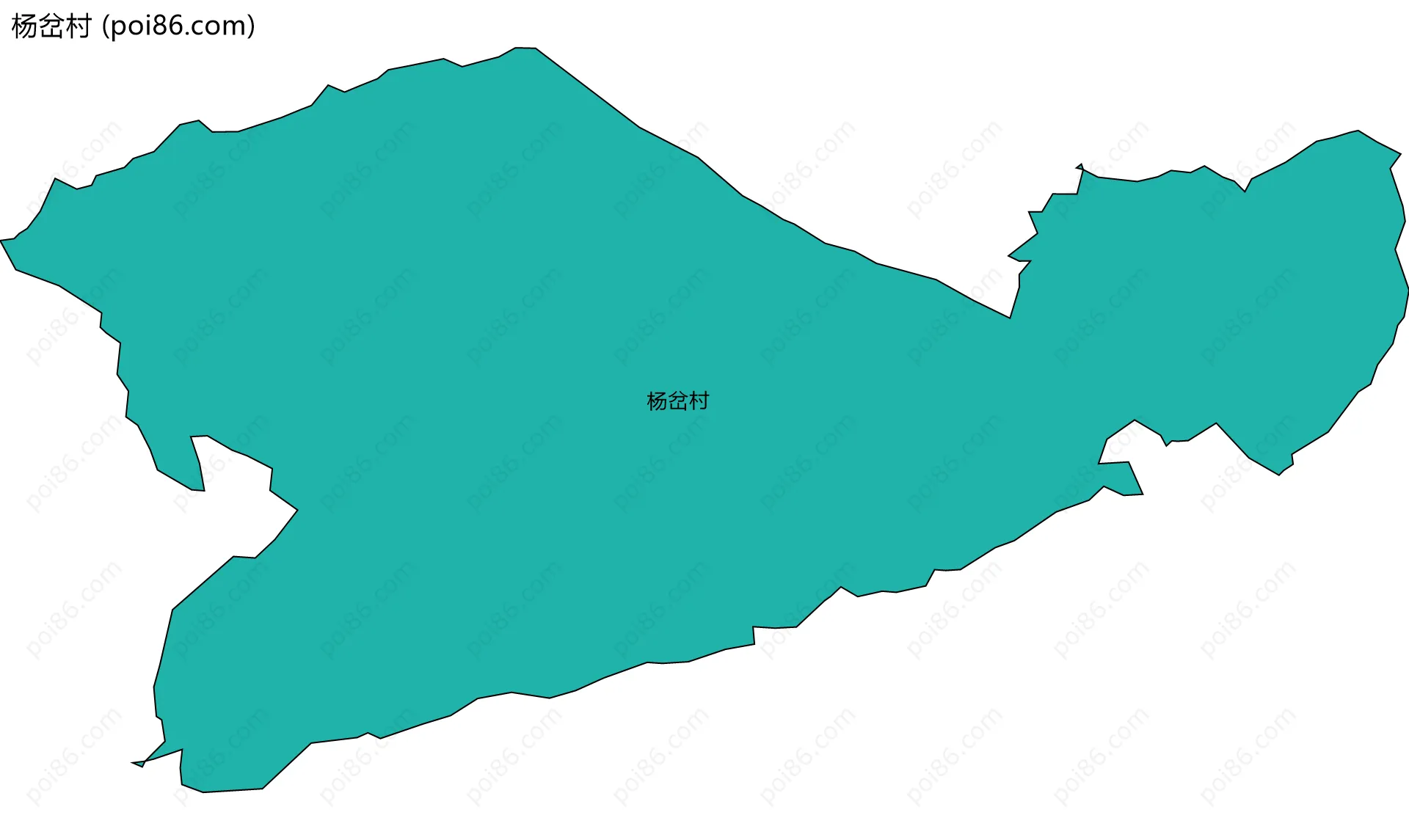 杨岔村边界地图
