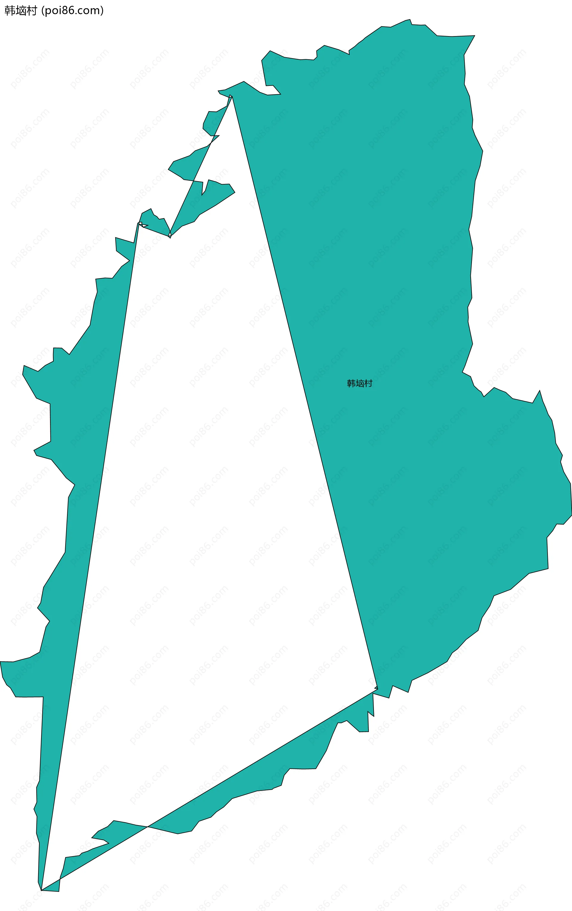 韩垴村边界地图