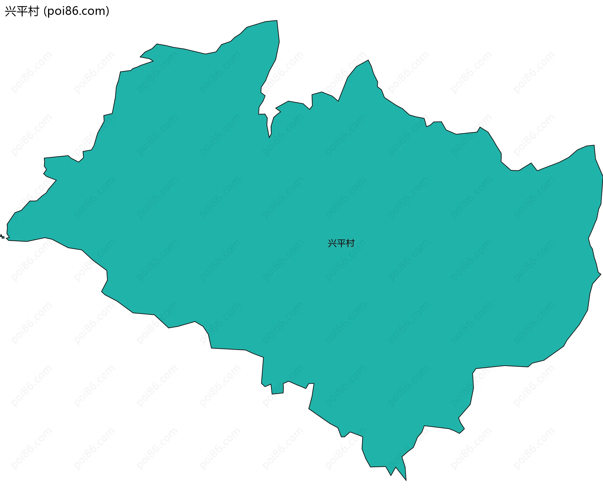 兴平村边界地图