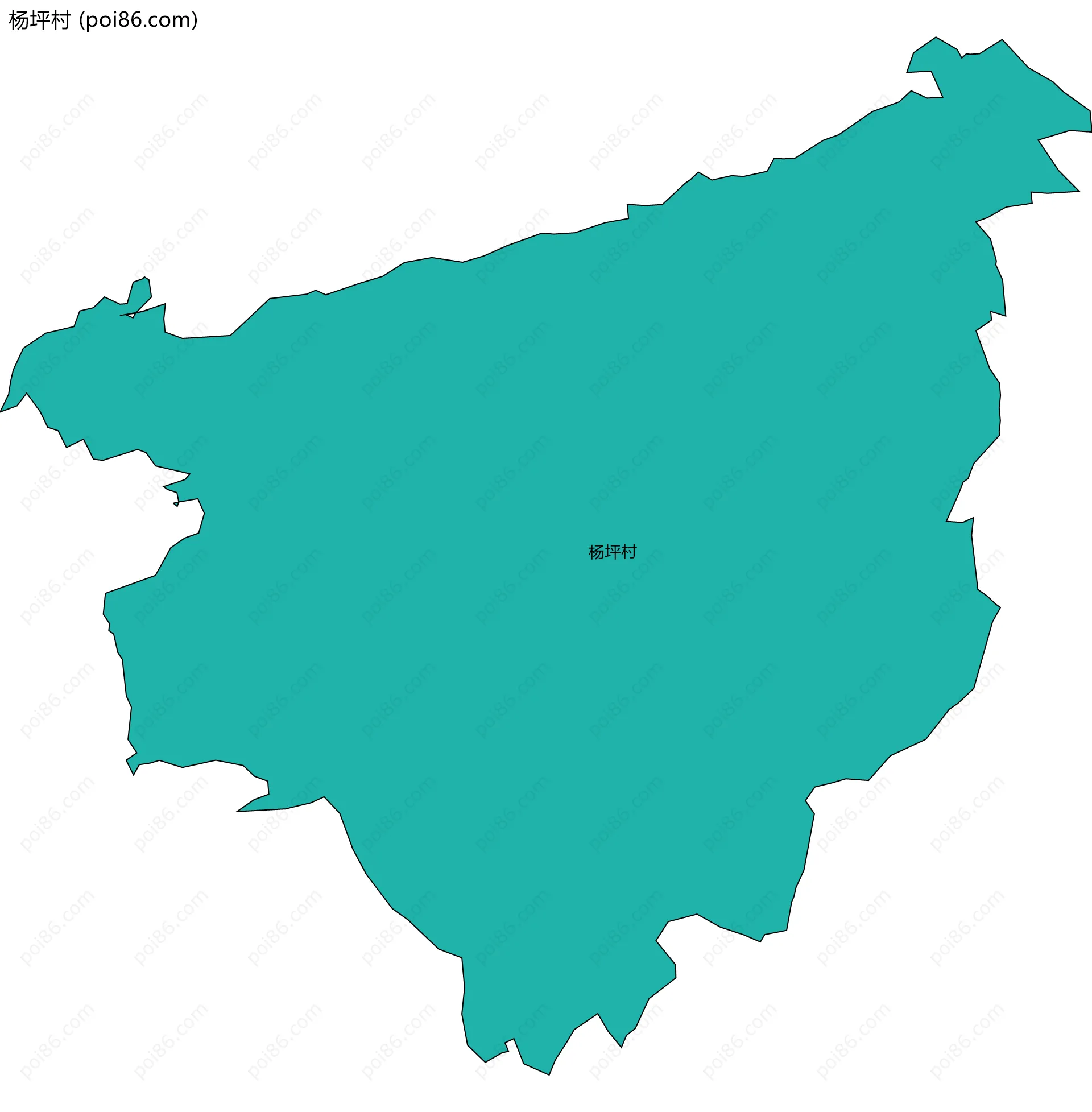 杨坪村边界地图