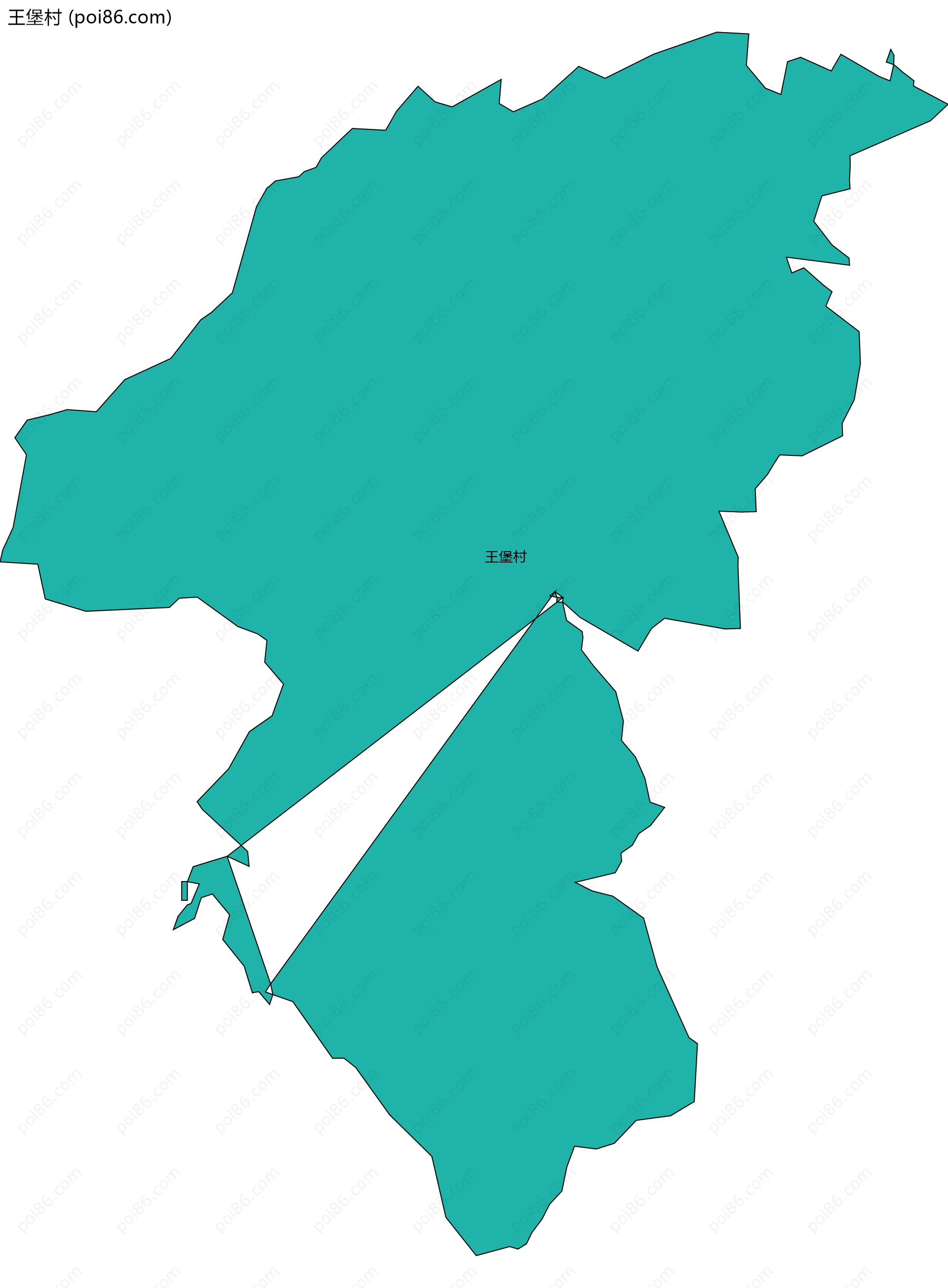 王堡村边界地图