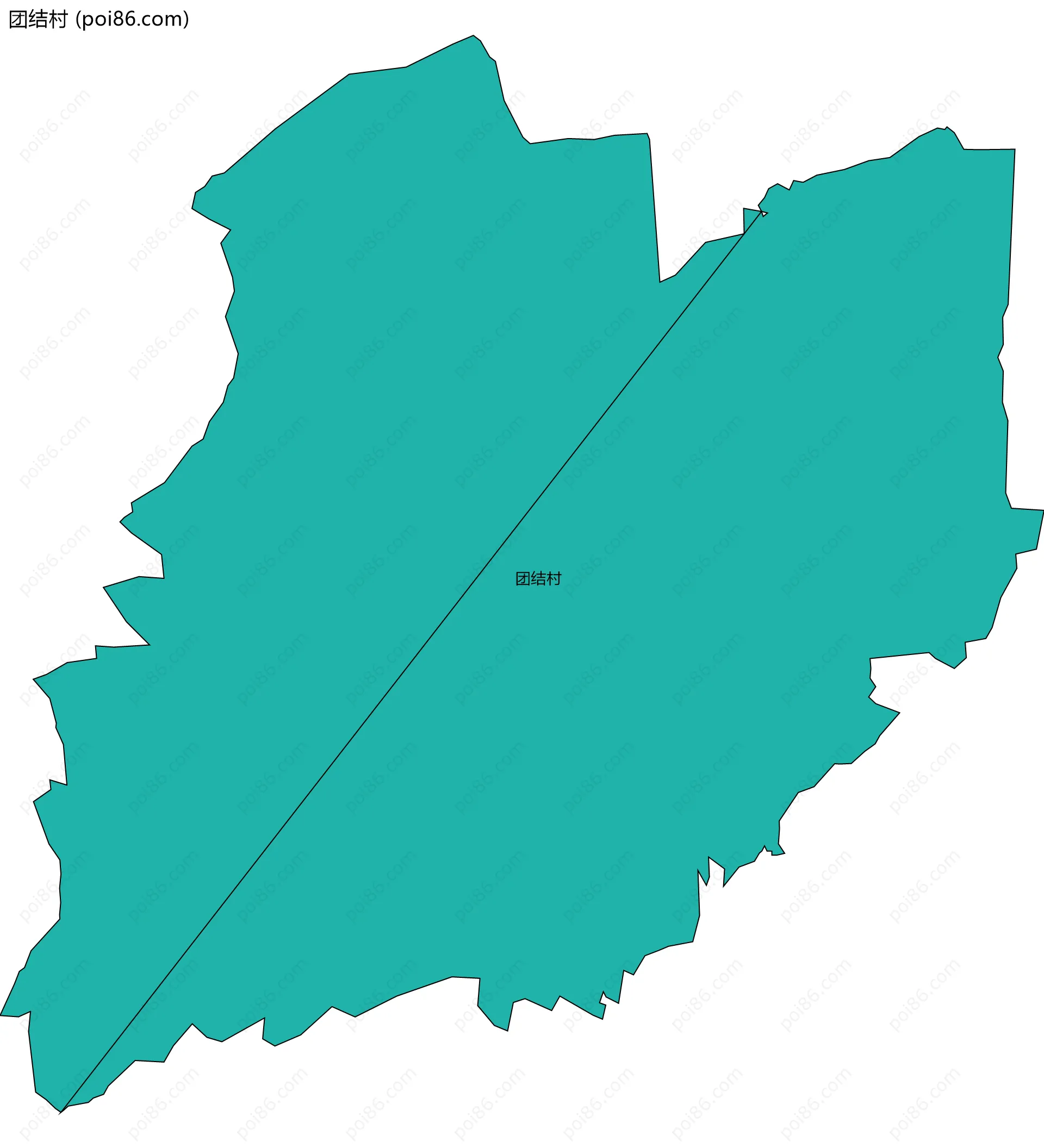 团结村边界地图
