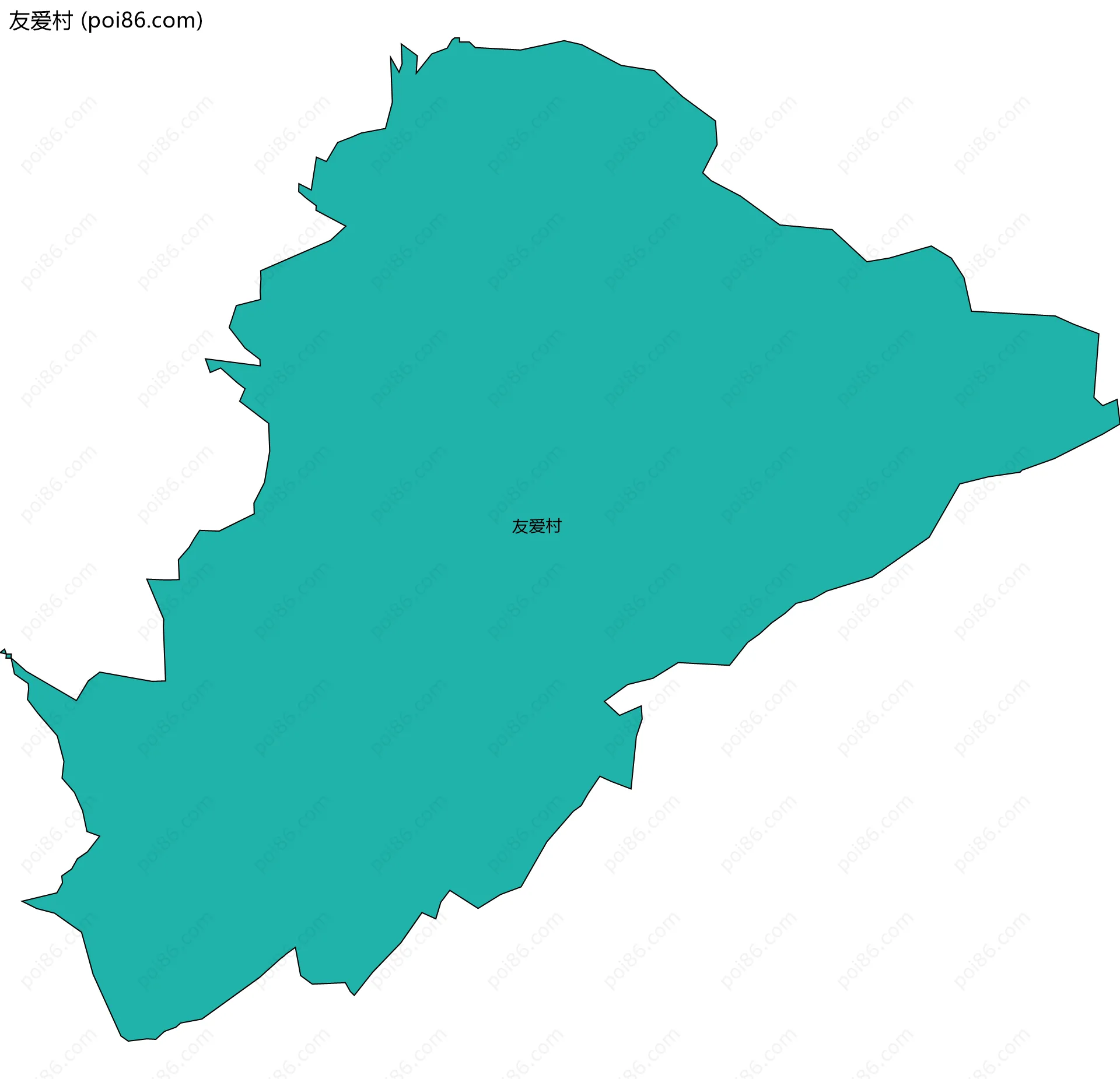 友爱村边界地图