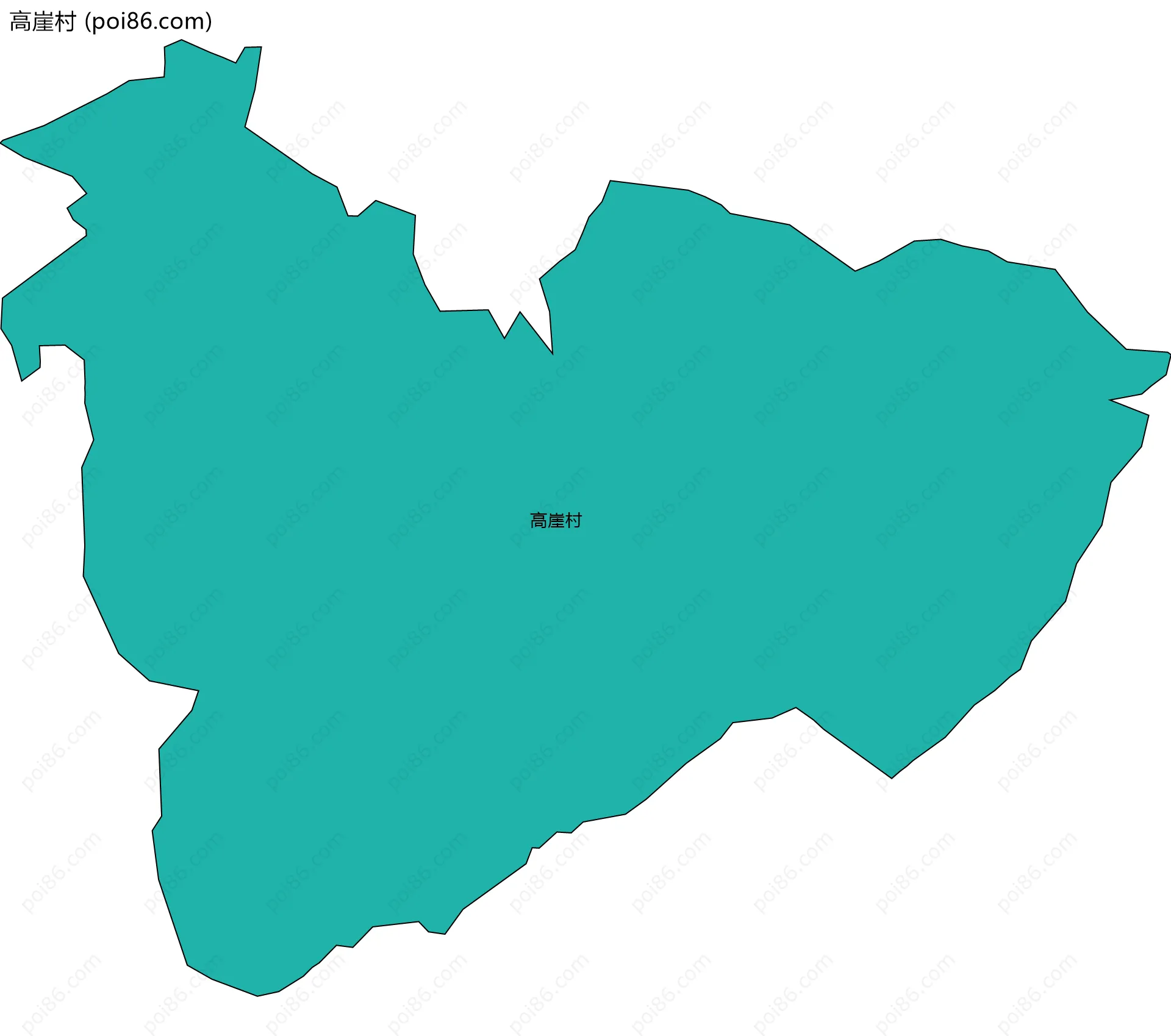 高崖村边界地图