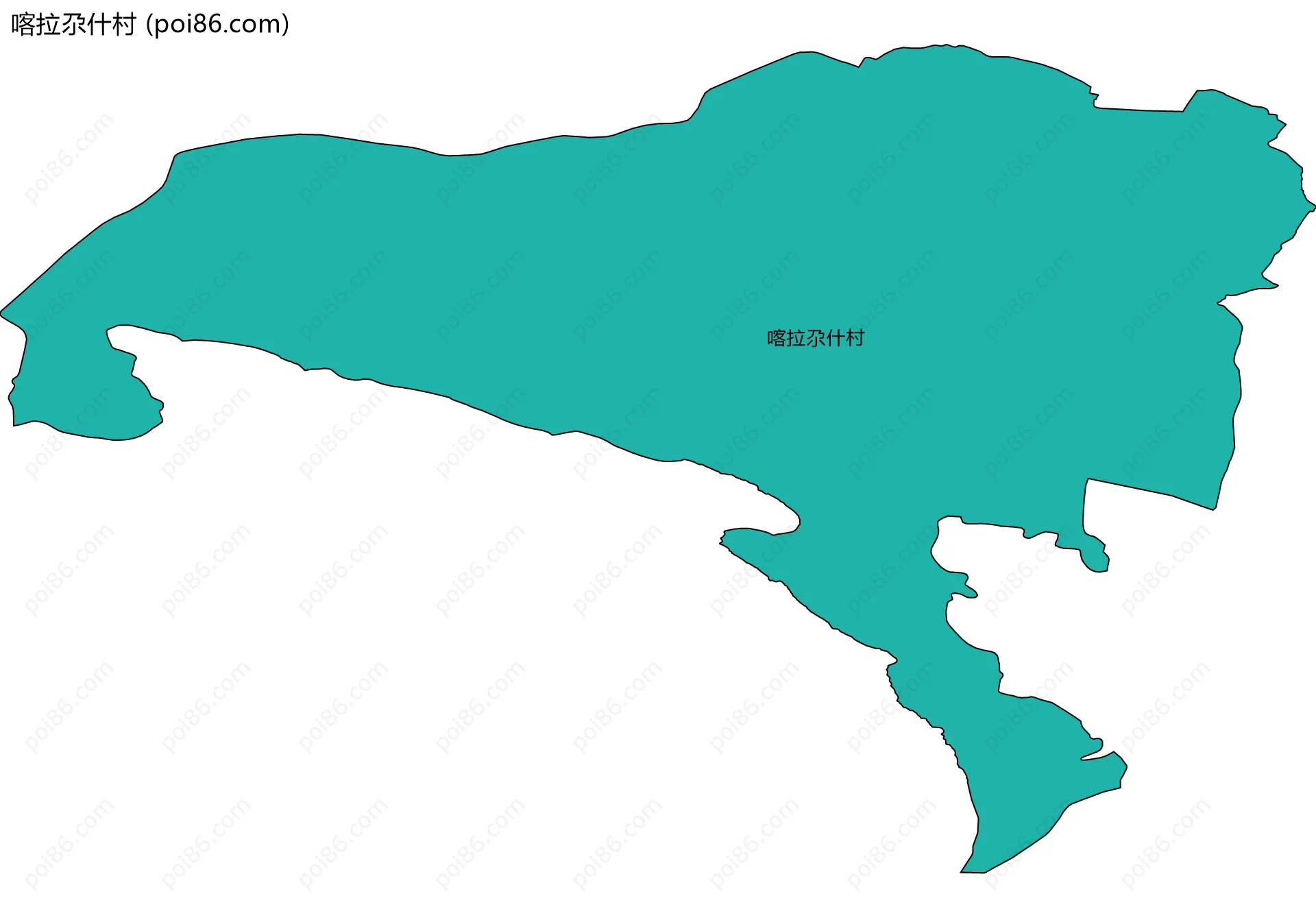 喀拉尕什村边界地图