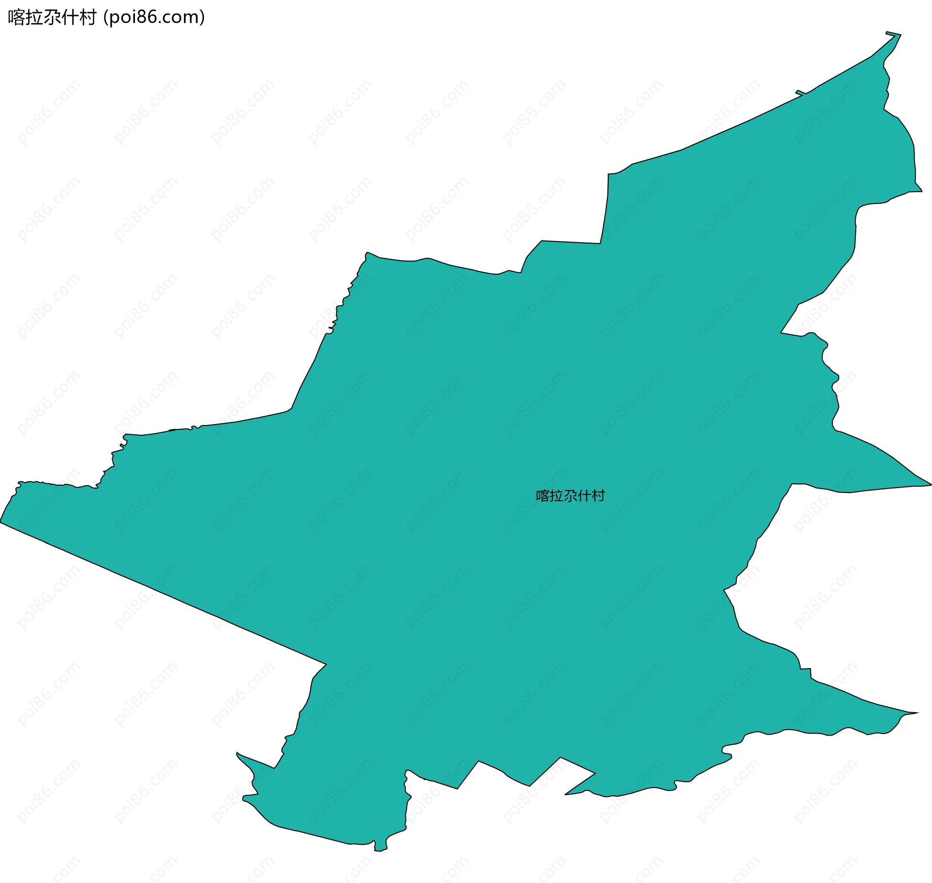 喀拉尕什村边界地图
