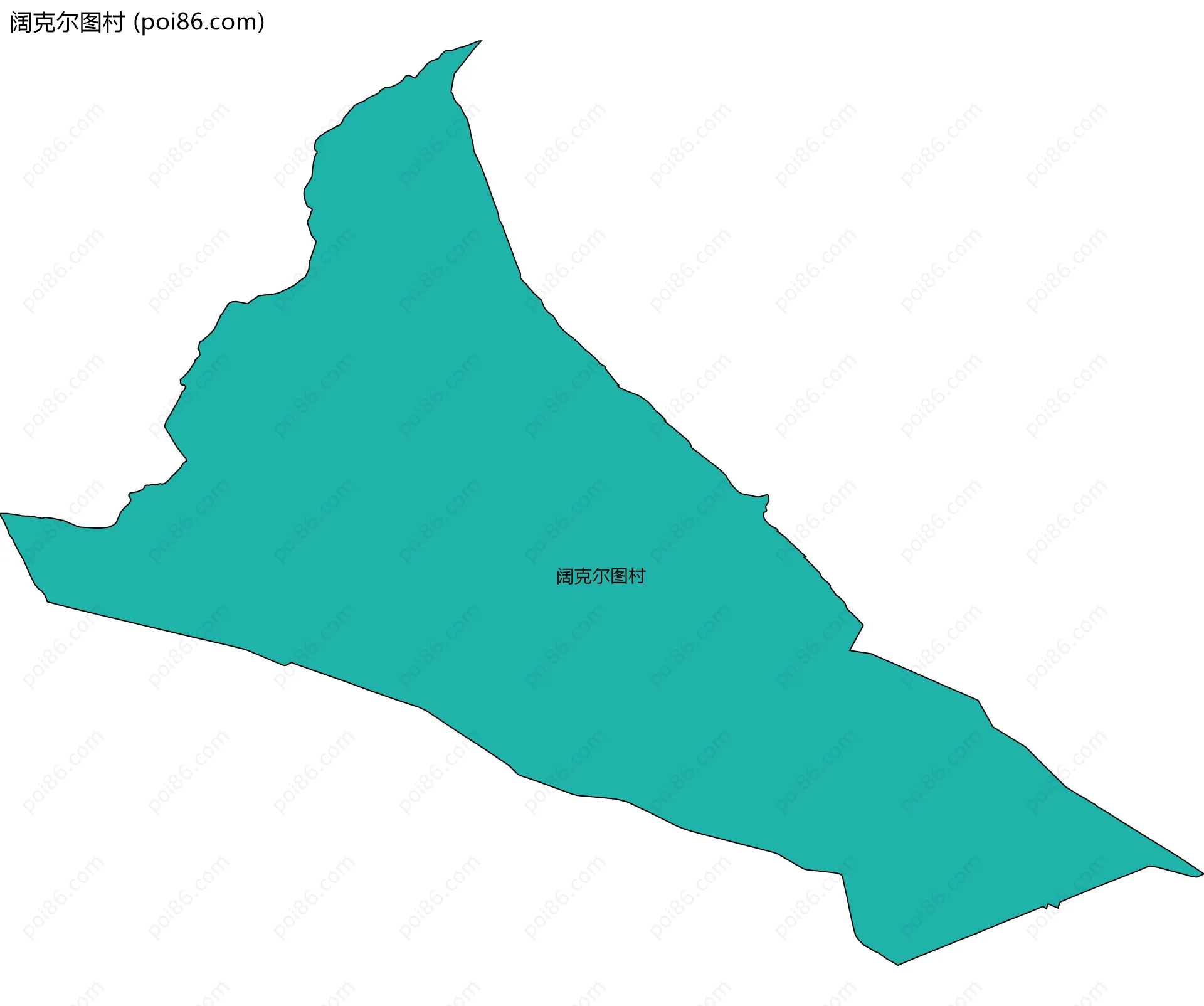 阔克尔图村边界地图