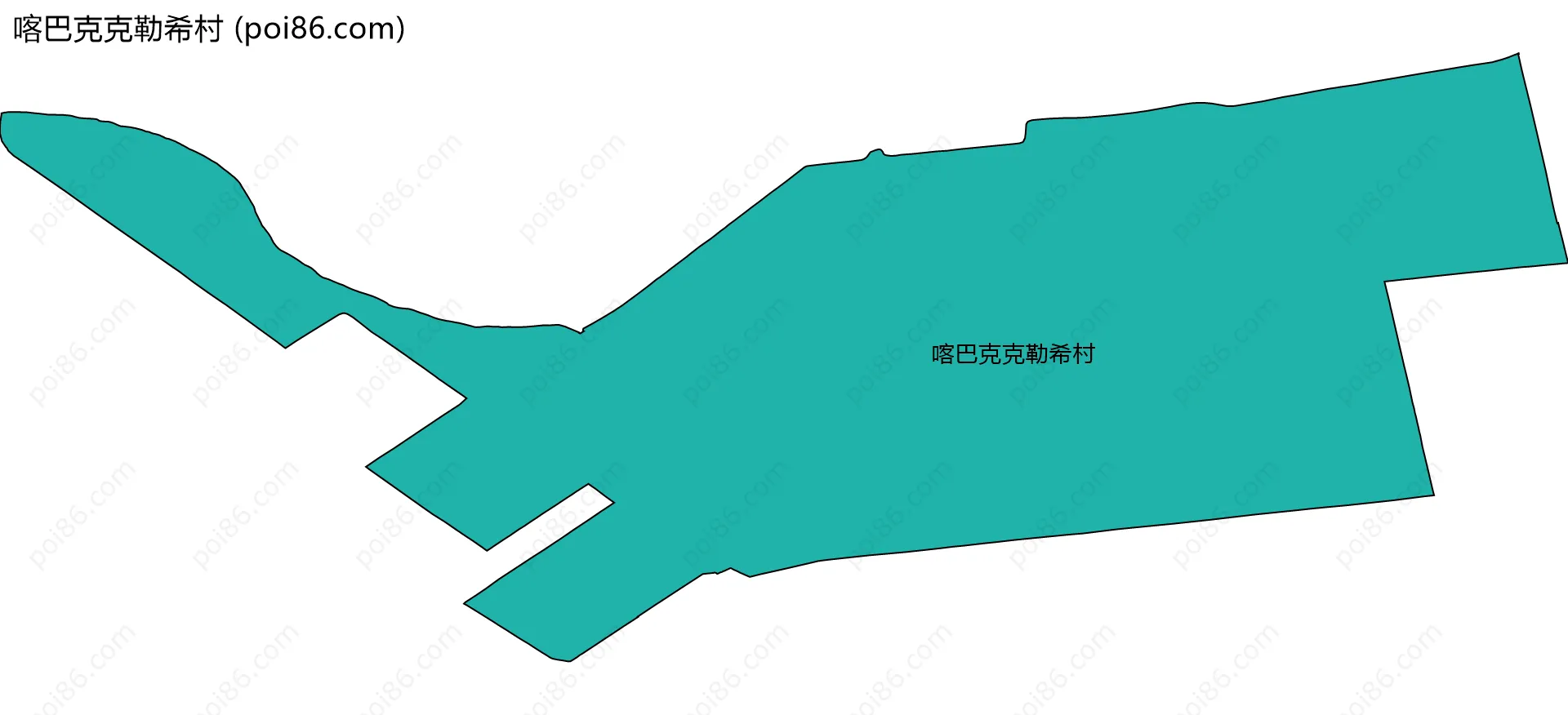 喀巴克克勒希村边界地图