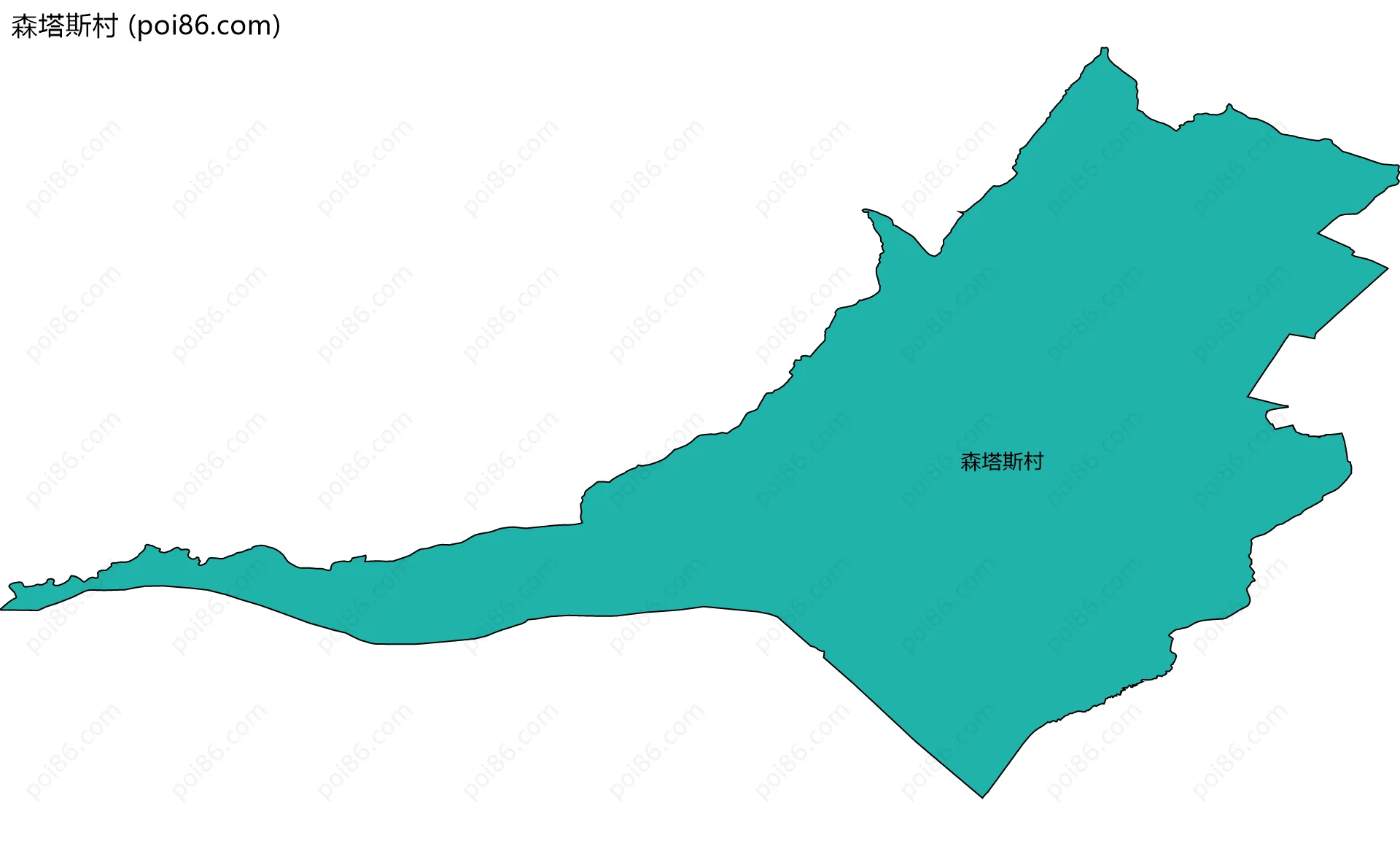 森塔斯村边界地图