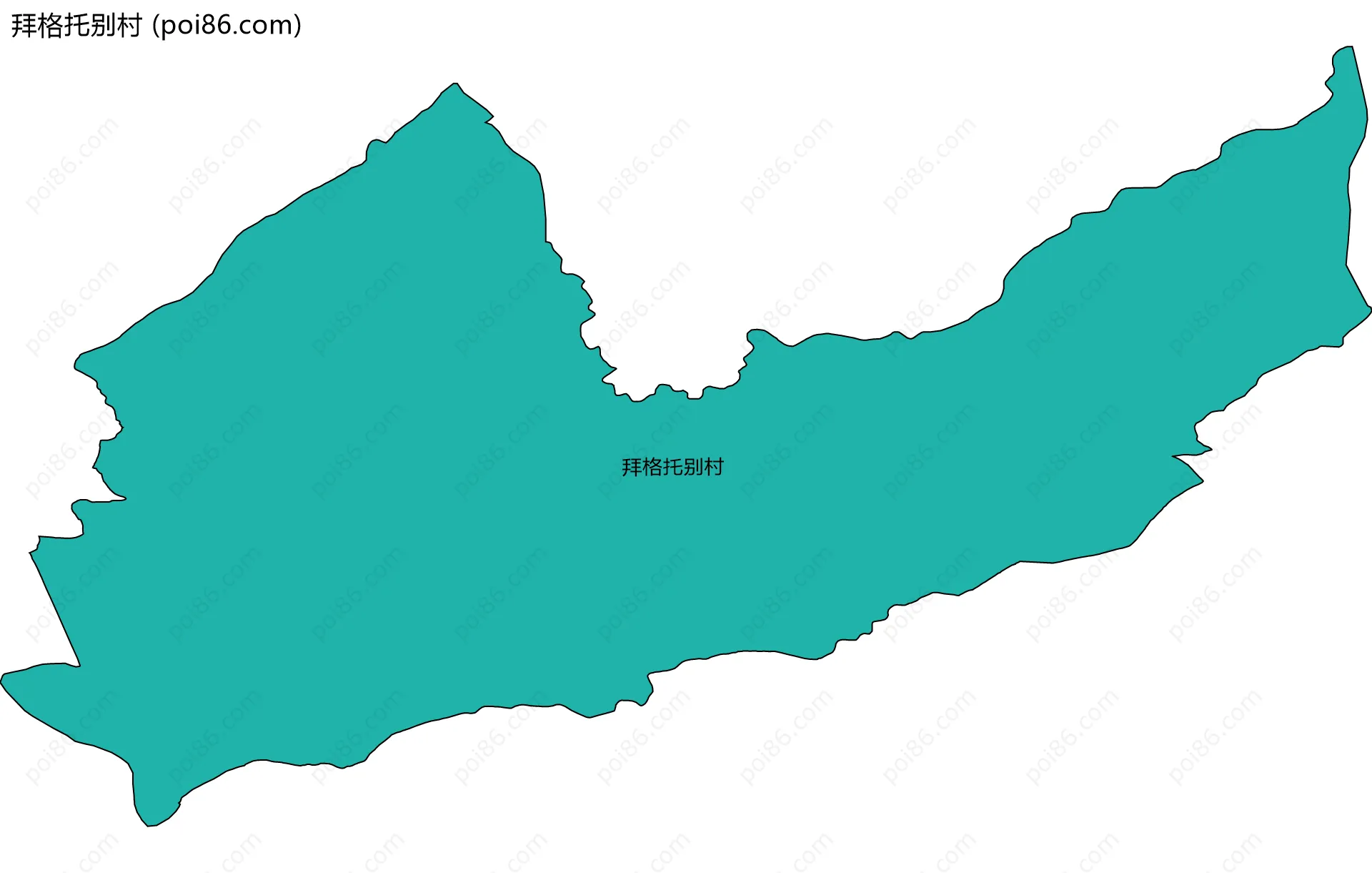 拜格托别村边界地图