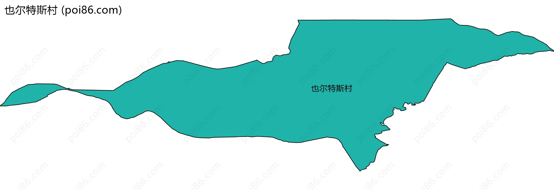也尔特斯村边界地图