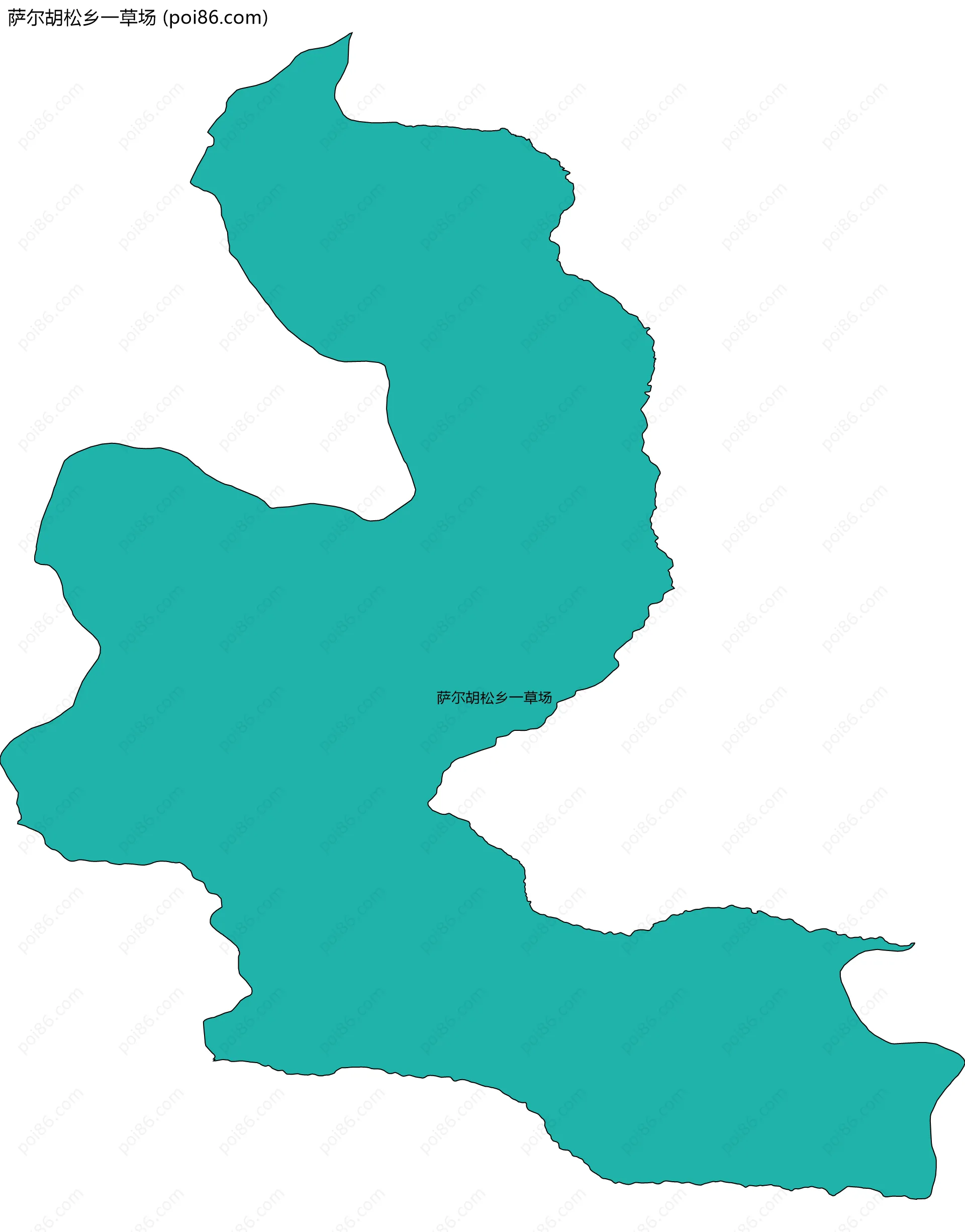 萨尔胡松乡一草场边界地图