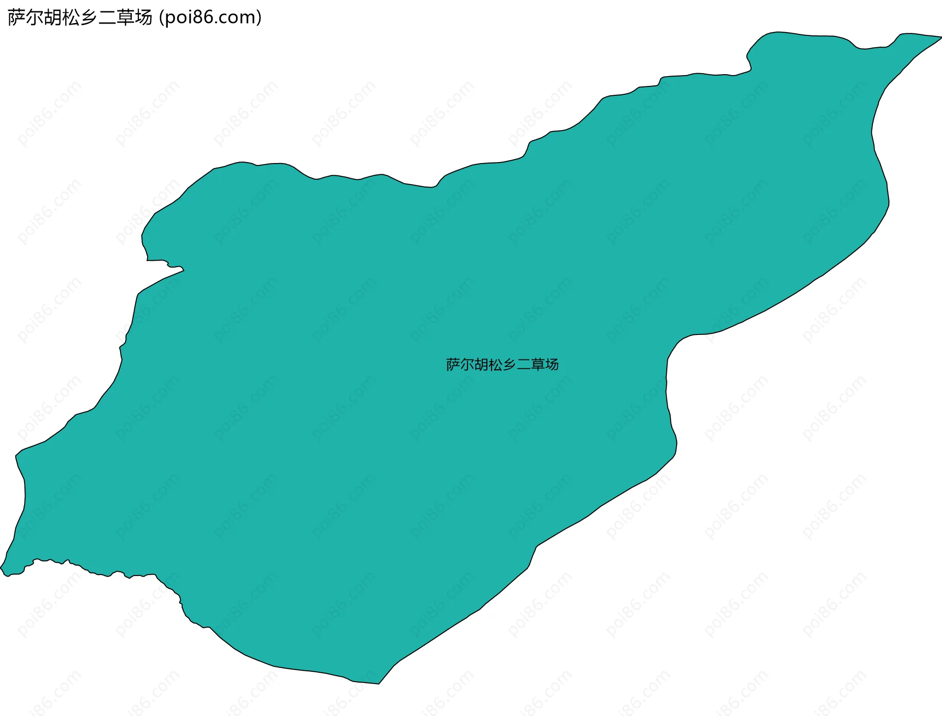 萨尔胡松乡二草场边界地图