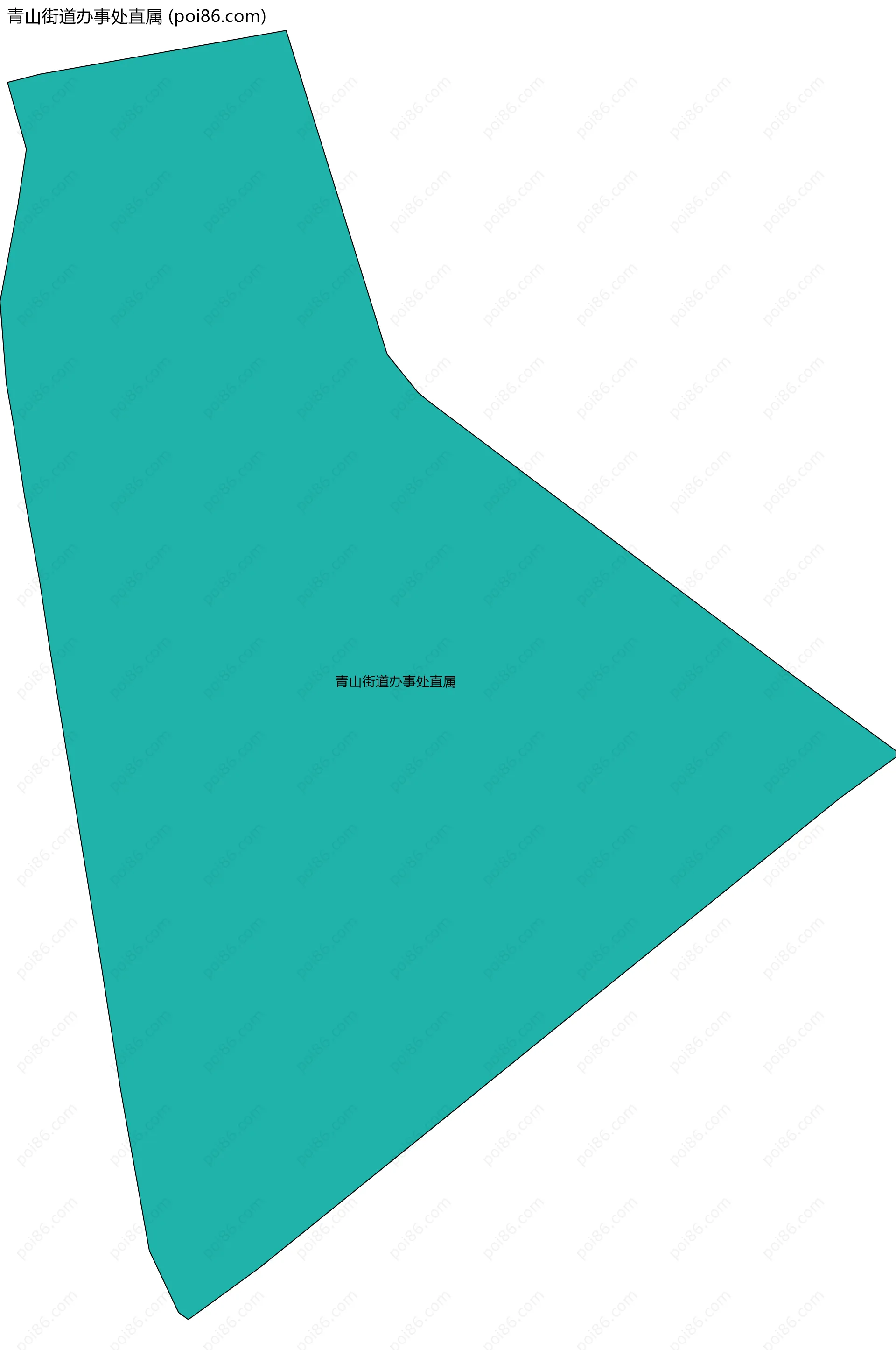 青山街道办事处直属边界地图