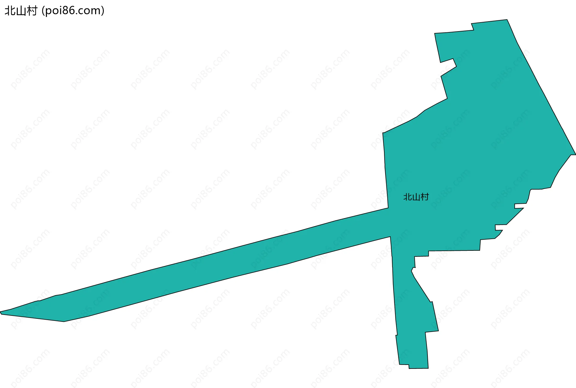 北山村边界地图