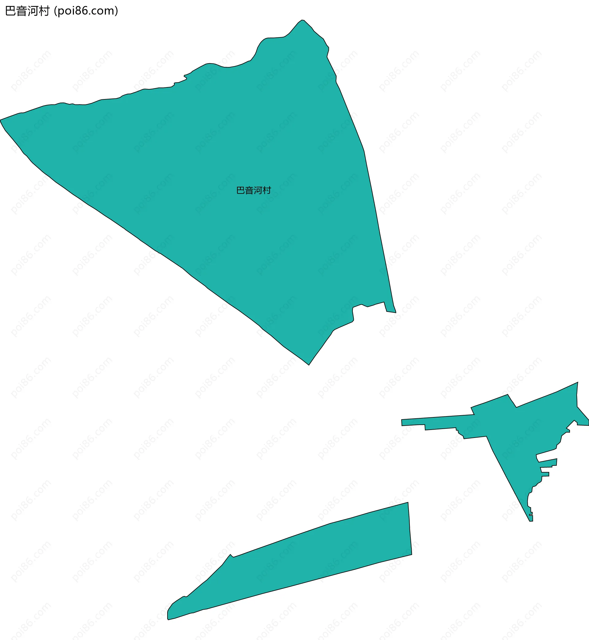 巴音河村边界地图