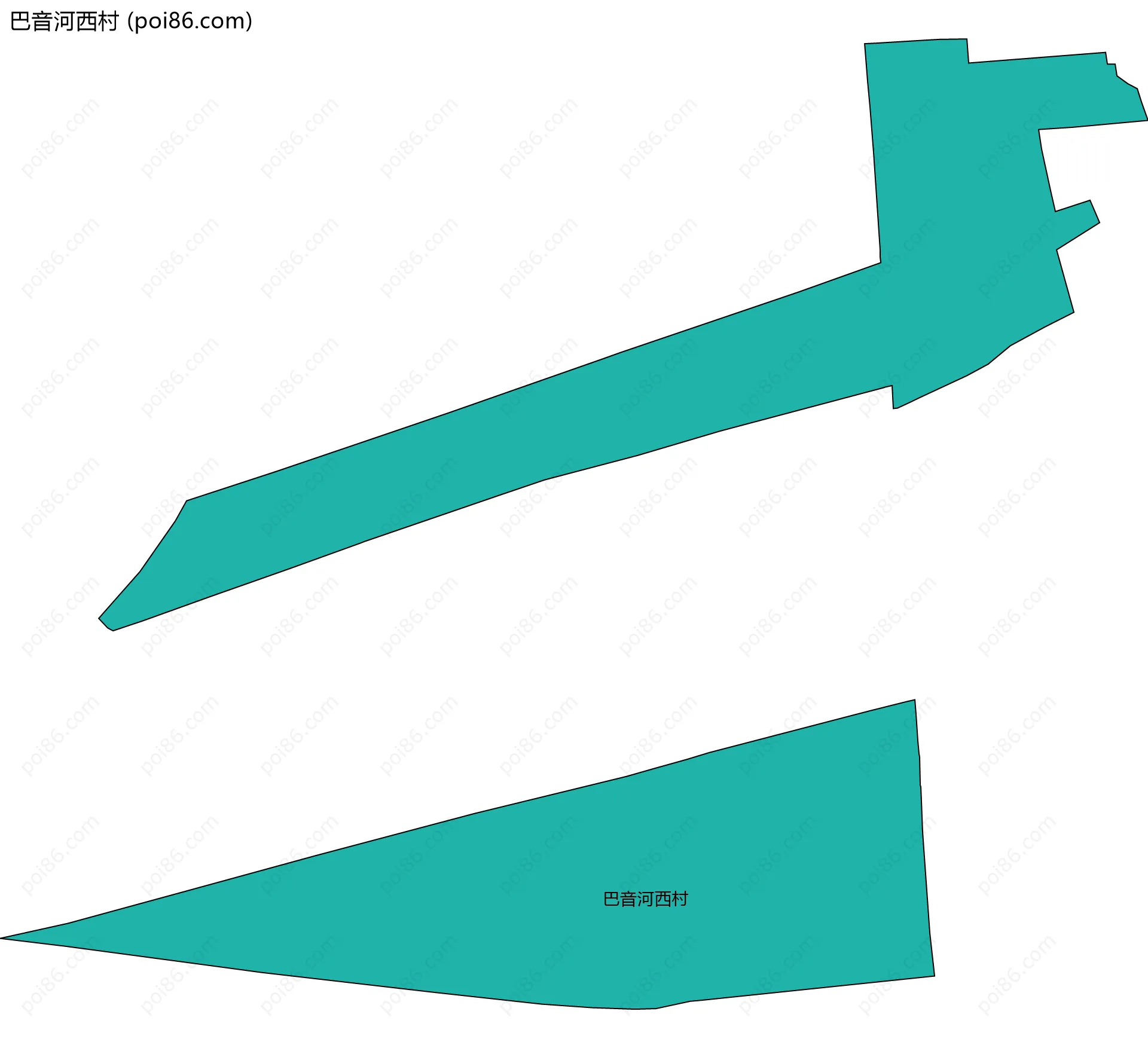 巴音河西村边界地图