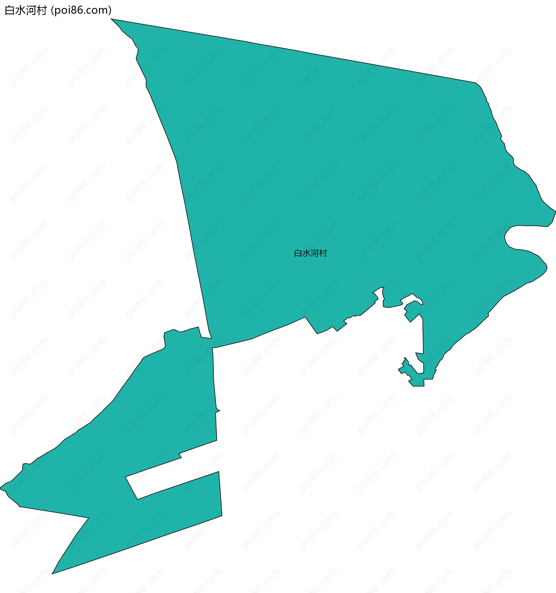 白水河村边界地图