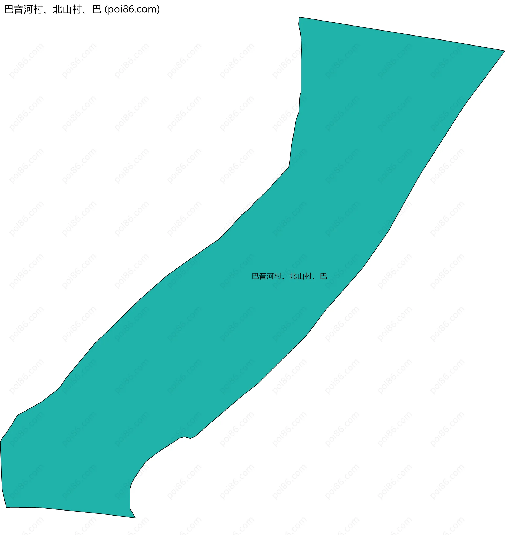 巴音河村、北山村、巴边界地图