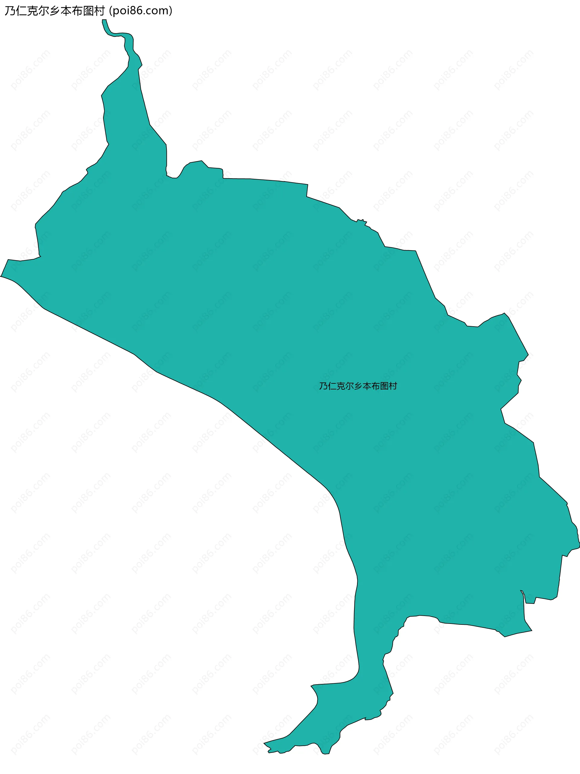乃仁克尔乡本布图村边界地图