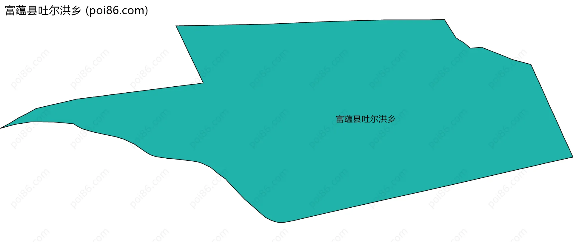 富蕴县吐尔洪乡边界地图