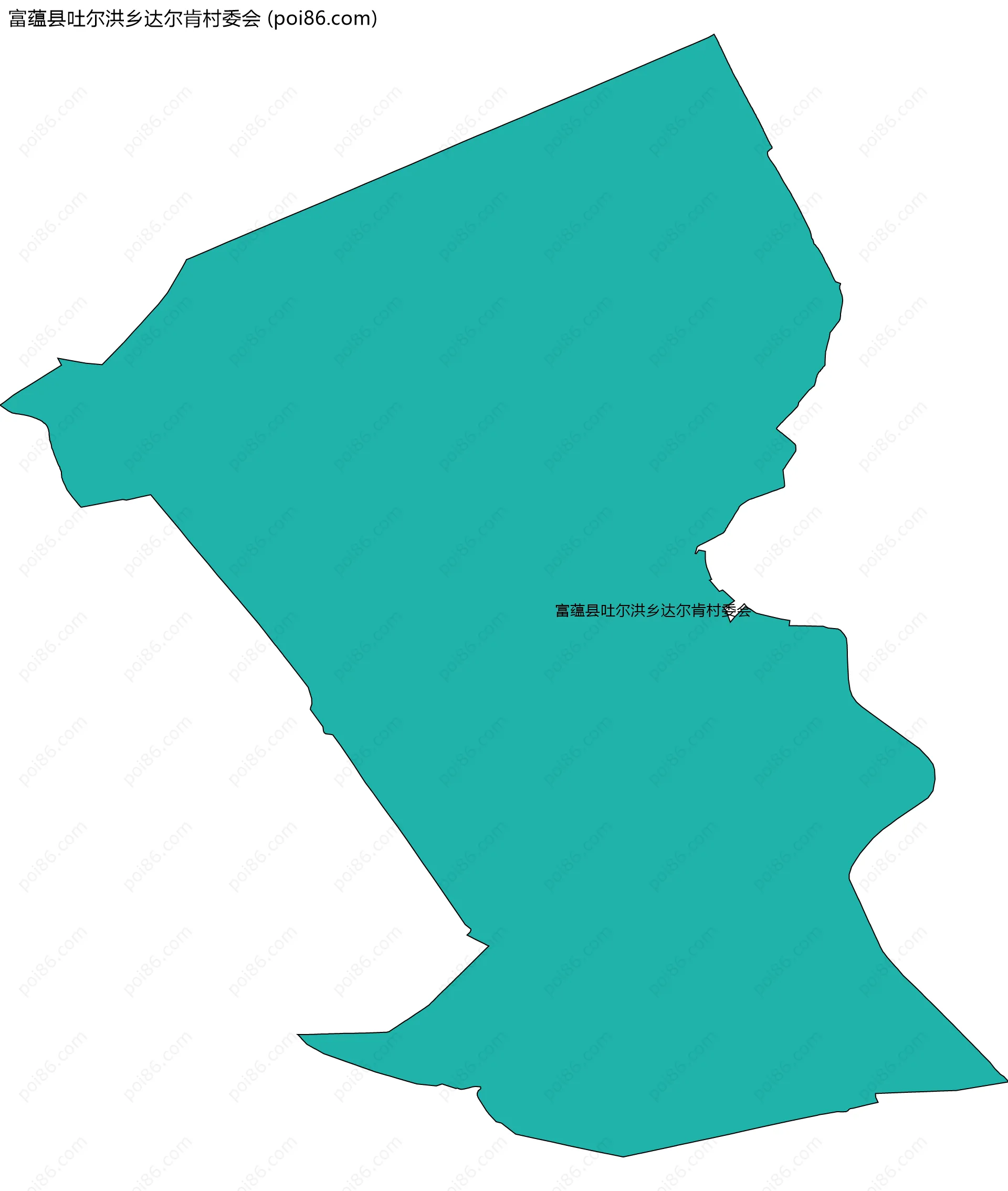 富蕴县吐尔洪乡达尔肯村委会边界地图