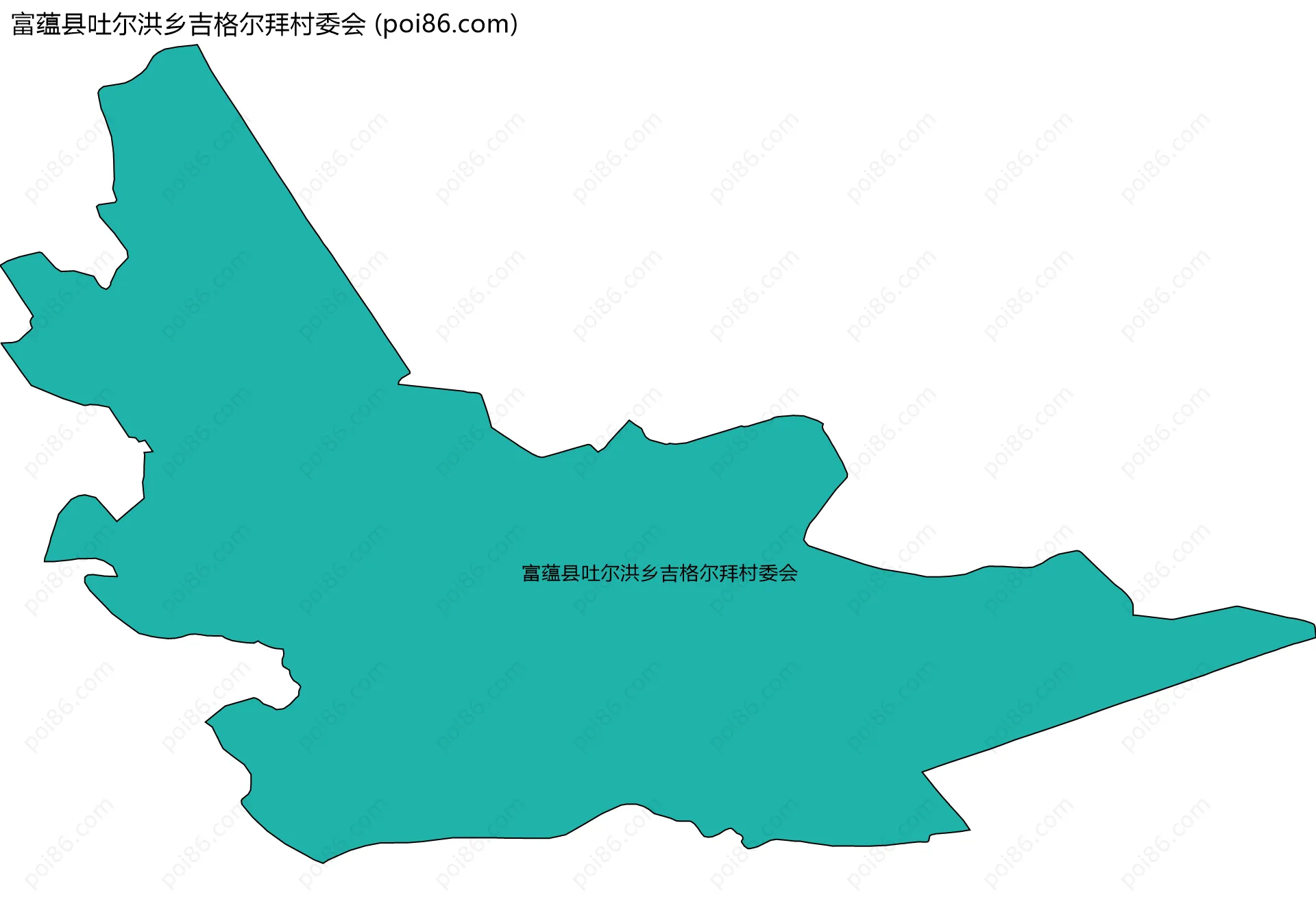 富蕴县吐尔洪乡吉格尔拜村委会边界地图