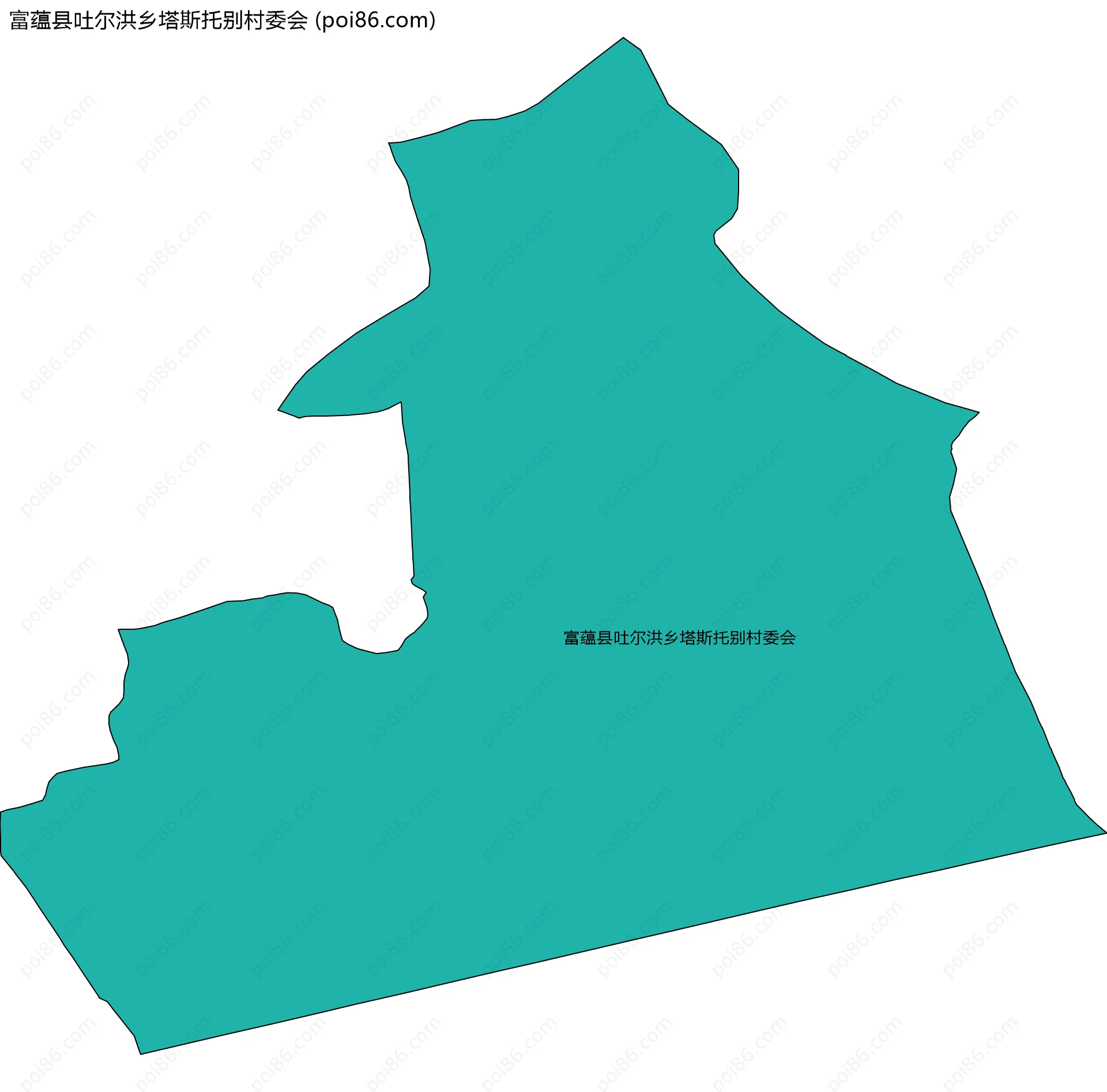 富蕴县吐尔洪乡塔斯托别村委会边界地图