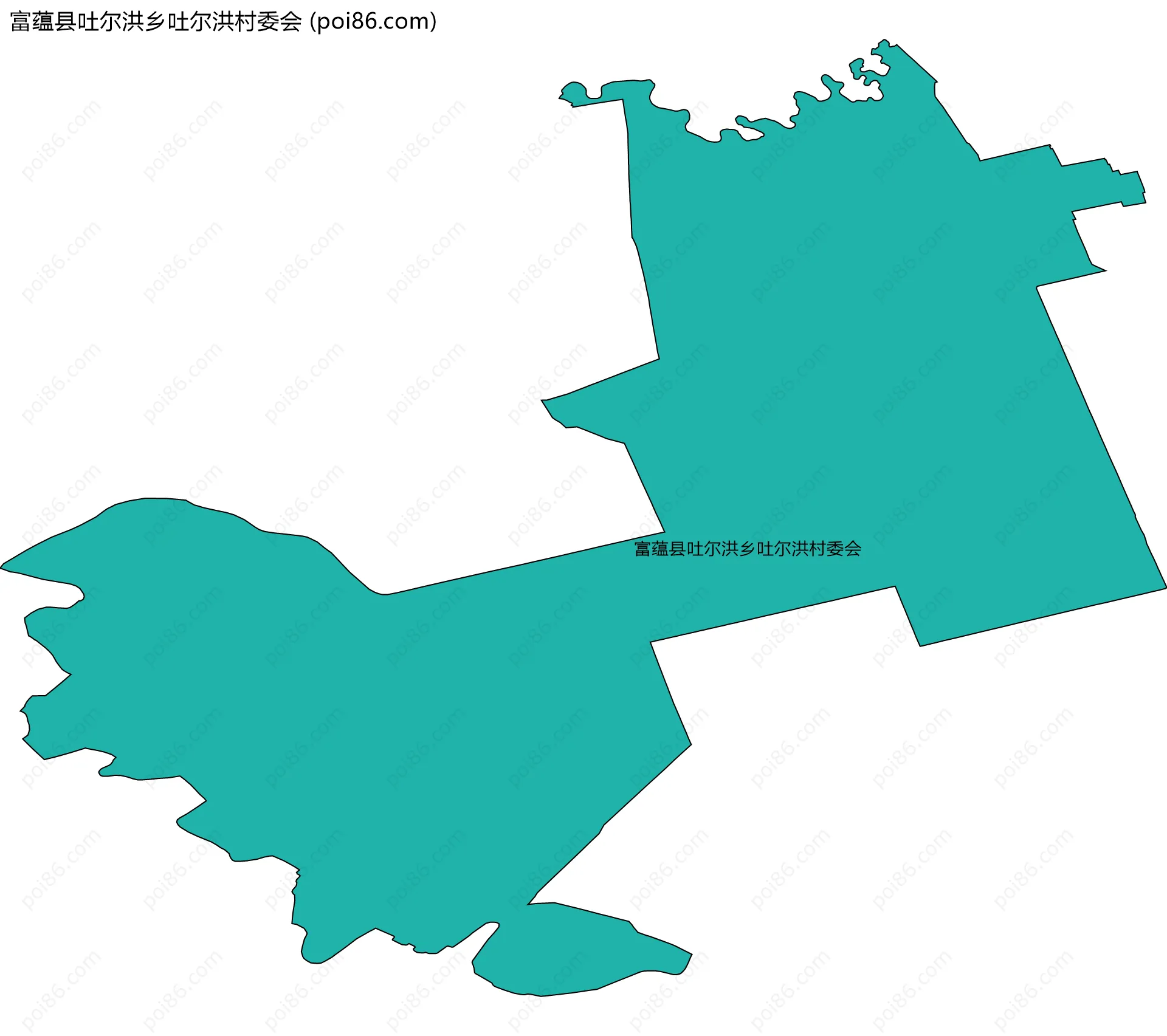 富蕴县吐尔洪乡吐尔洪村委会边界地图