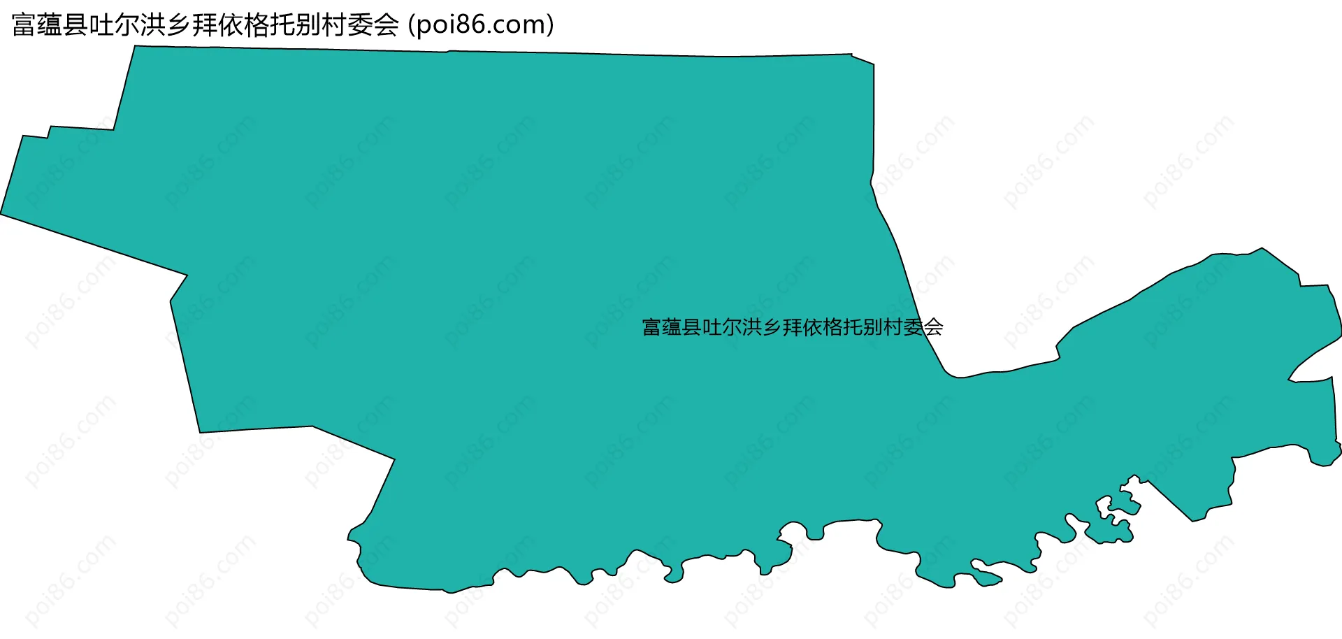 富蕴县吐尔洪乡拜依格托别村委会边界地图