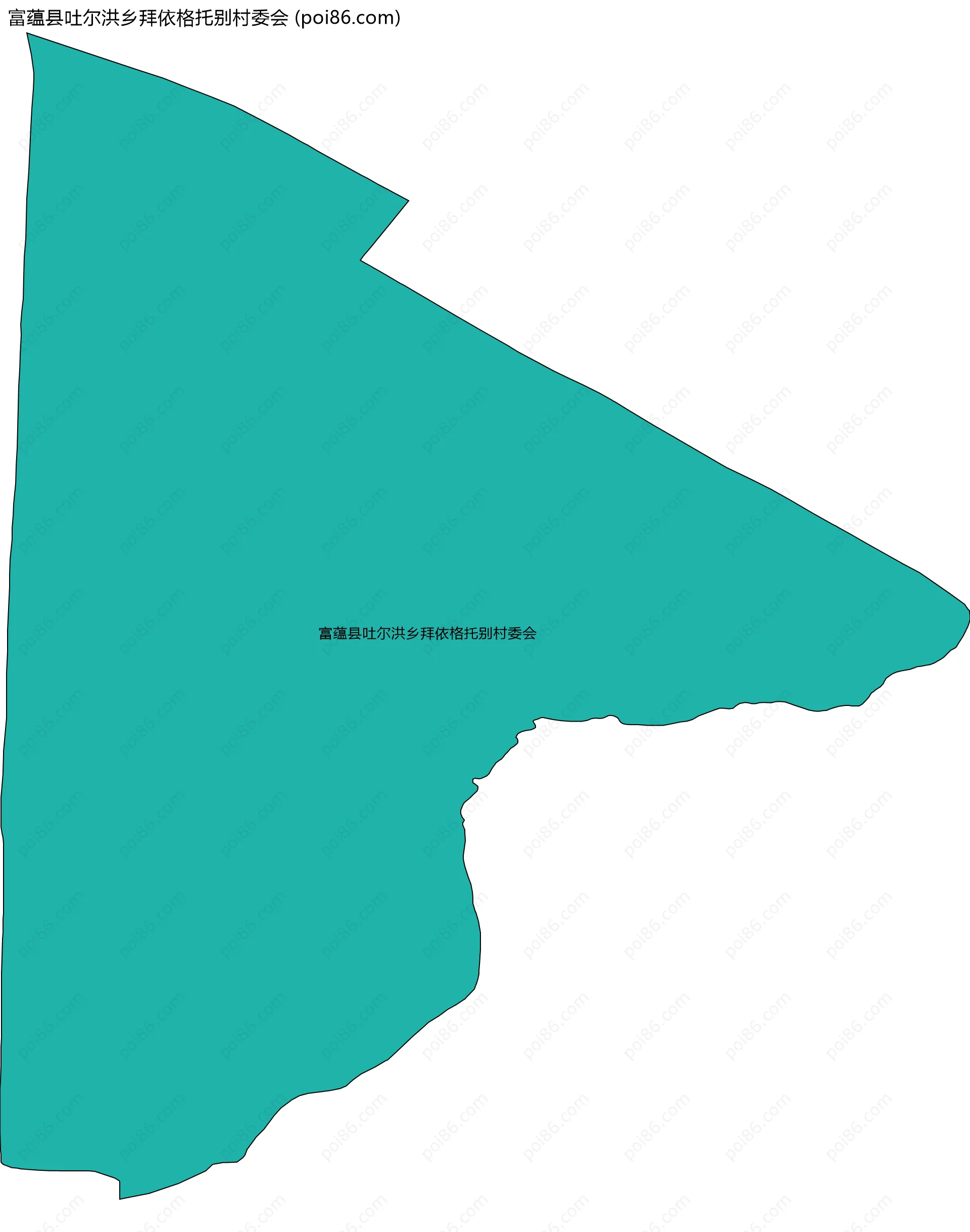 富蕴县吐尔洪乡拜依格托别村委会边界地图