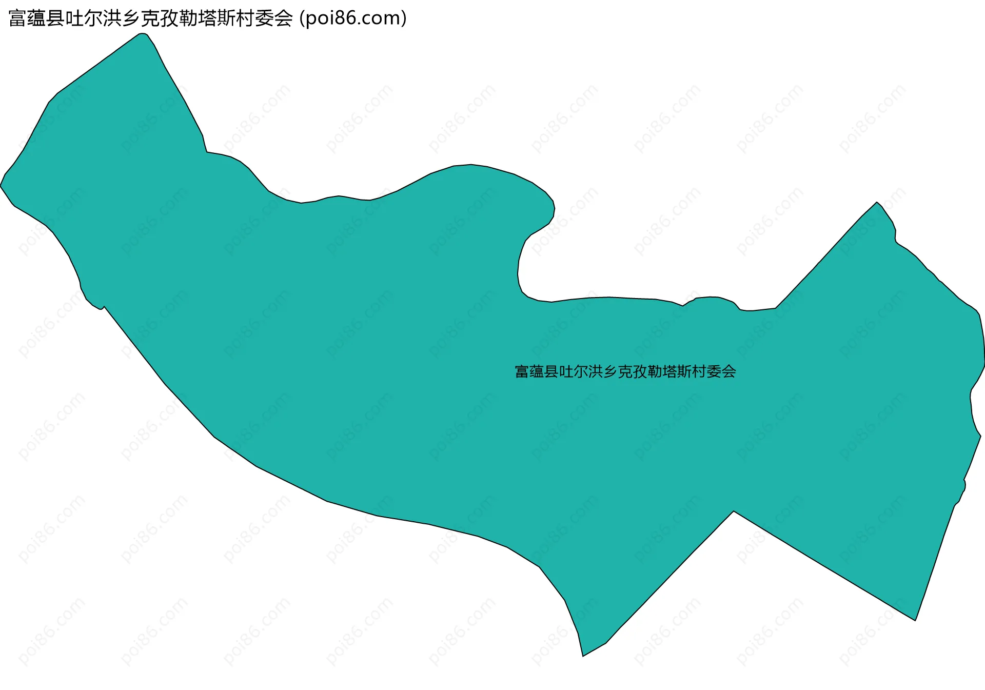 富蕴县吐尔洪乡克孜勒塔斯村委会边界地图