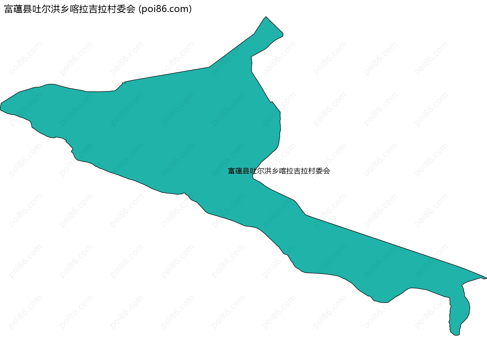 富蕴县吐尔洪乡喀拉吉拉村委会边界地图