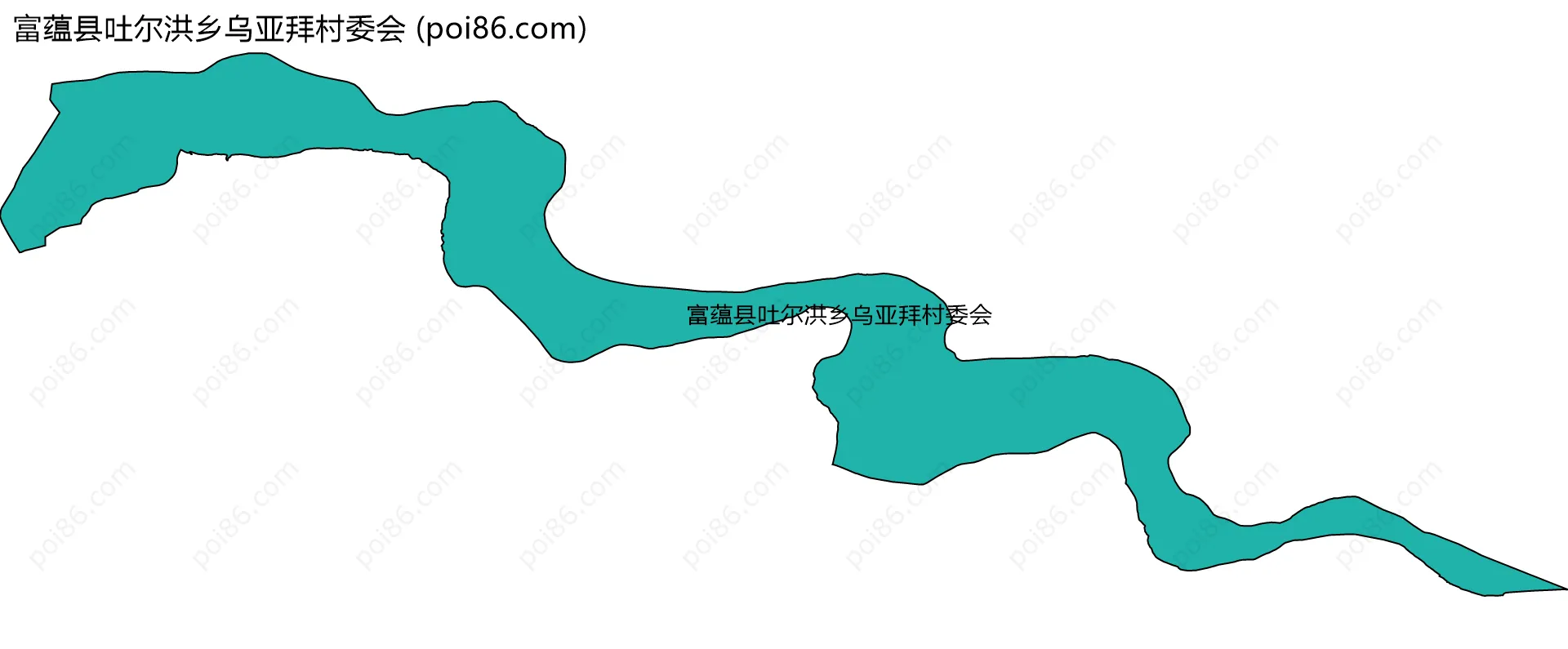 富蕴县吐尔洪乡乌亚拜村委会边界地图